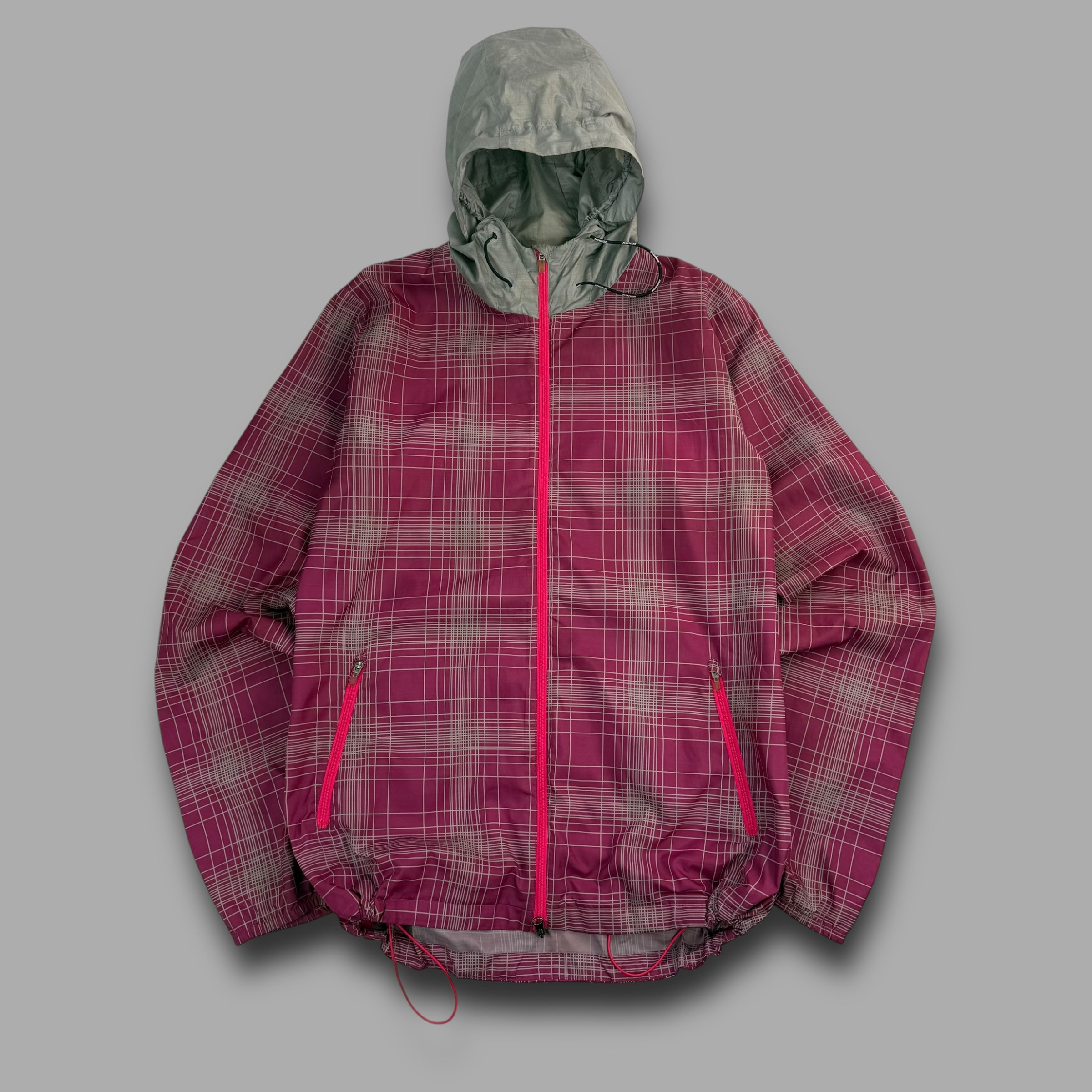 Nike 2000's lightweight plaid technical running jacket (S)