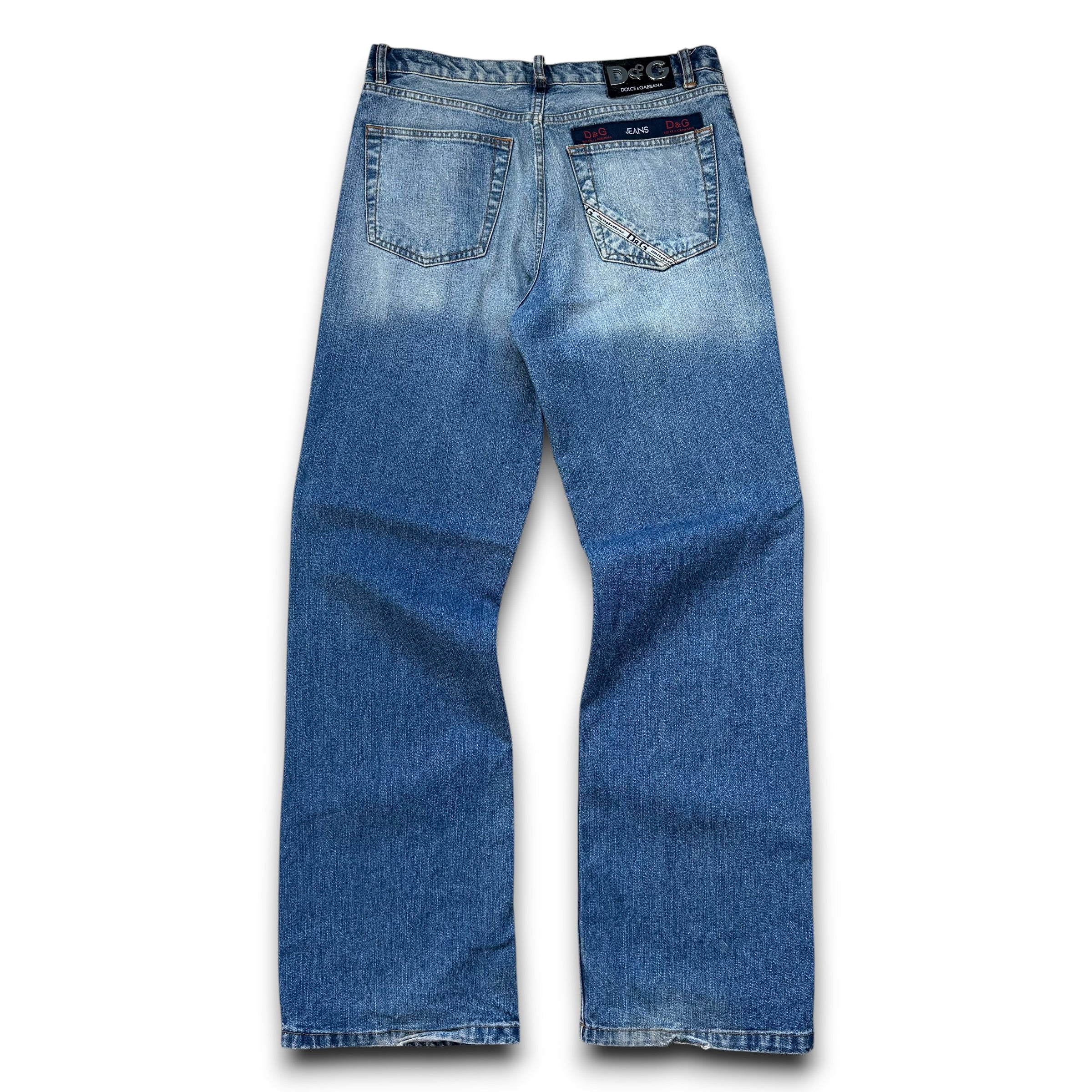 Dolce and gabanna 1990's relaxed baggy straight leg denim jeans (M)