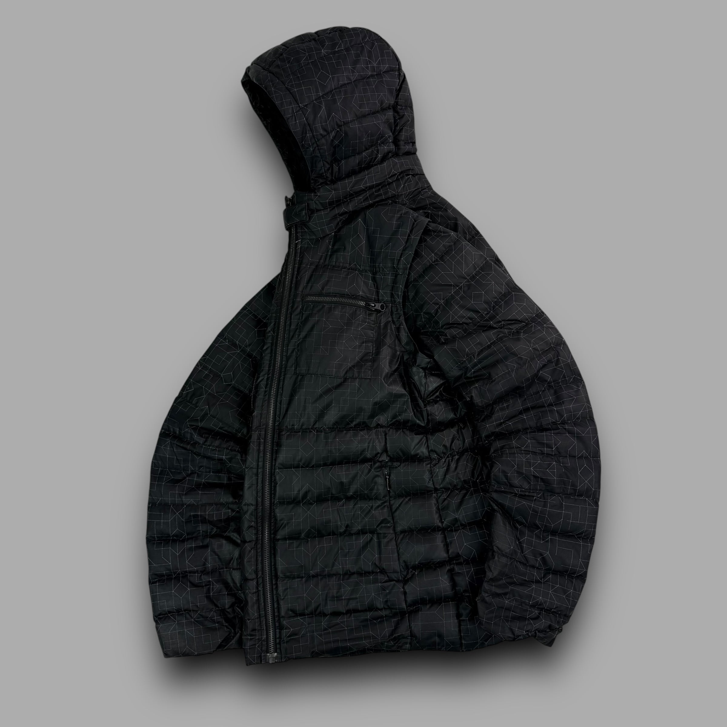 Nike 2000's technical articulated monogram puffer jacket (M)