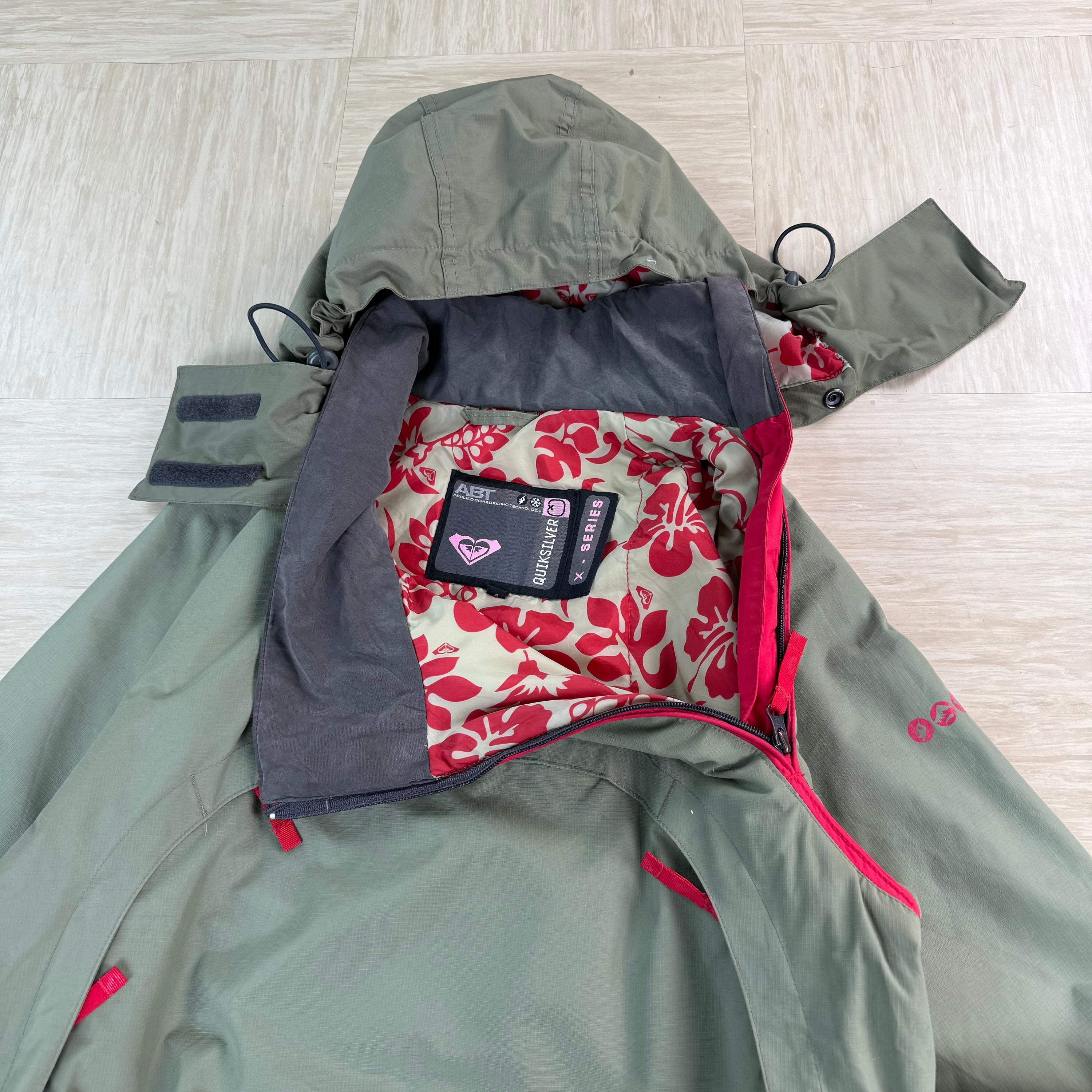 Quiksilver x Roxy 2000's technical asymmetrical zip softshell ski jacket (S)