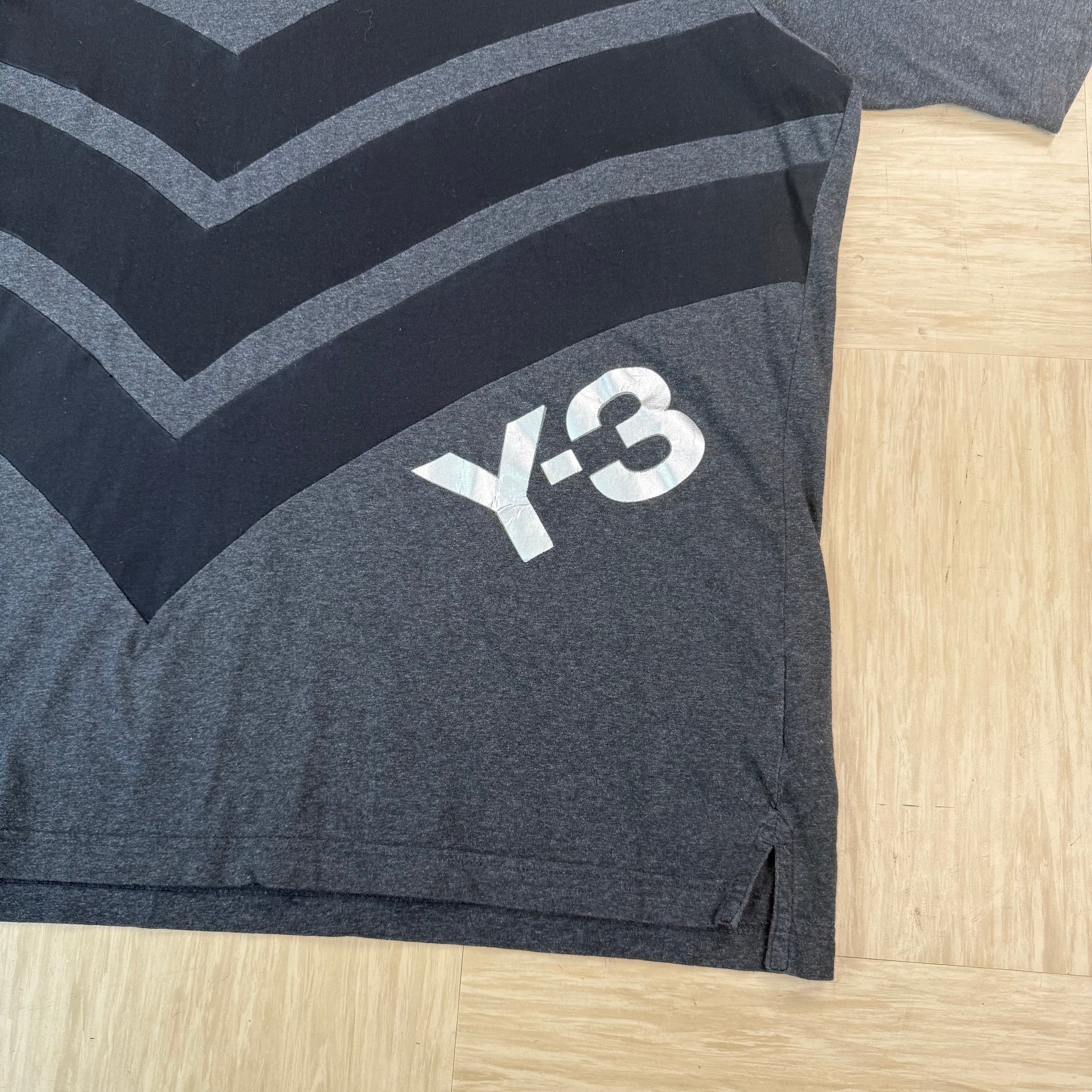Adidas x Yohji Yamamoto 2015 graphic panelled Y3 tshirt (XL)