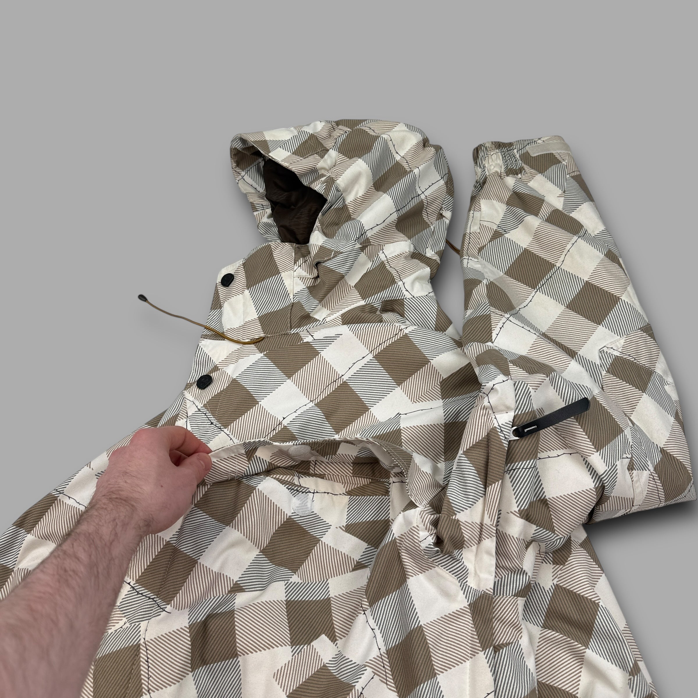 Salomon 2009 technical vented plaid clima-pro softshell ski jacket (L)