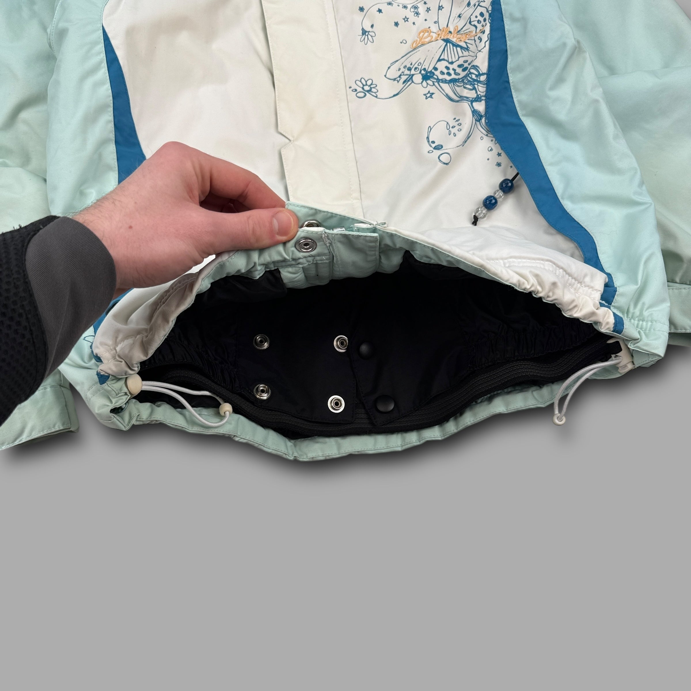 Billabong 2000's technical panelled fur hood ski jacket (XL) wms