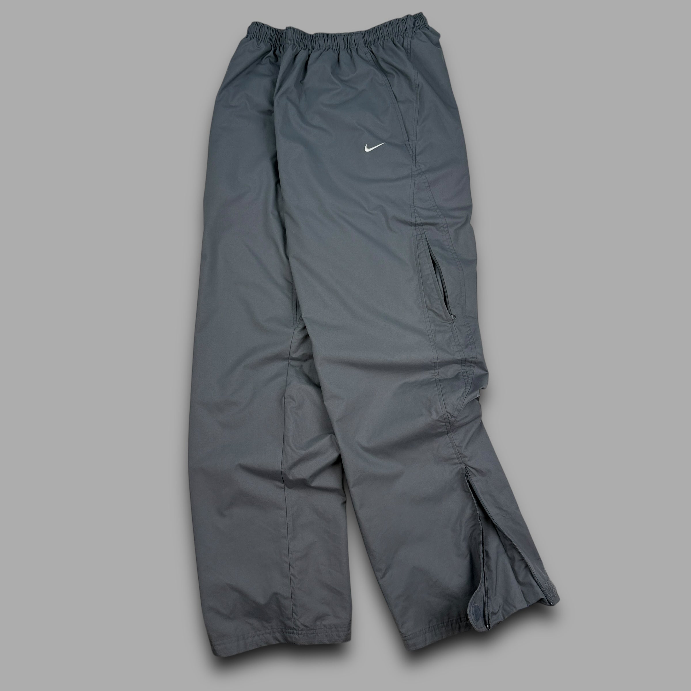 Nike 2000's baggy panelled uncuffed track bottoms (L)