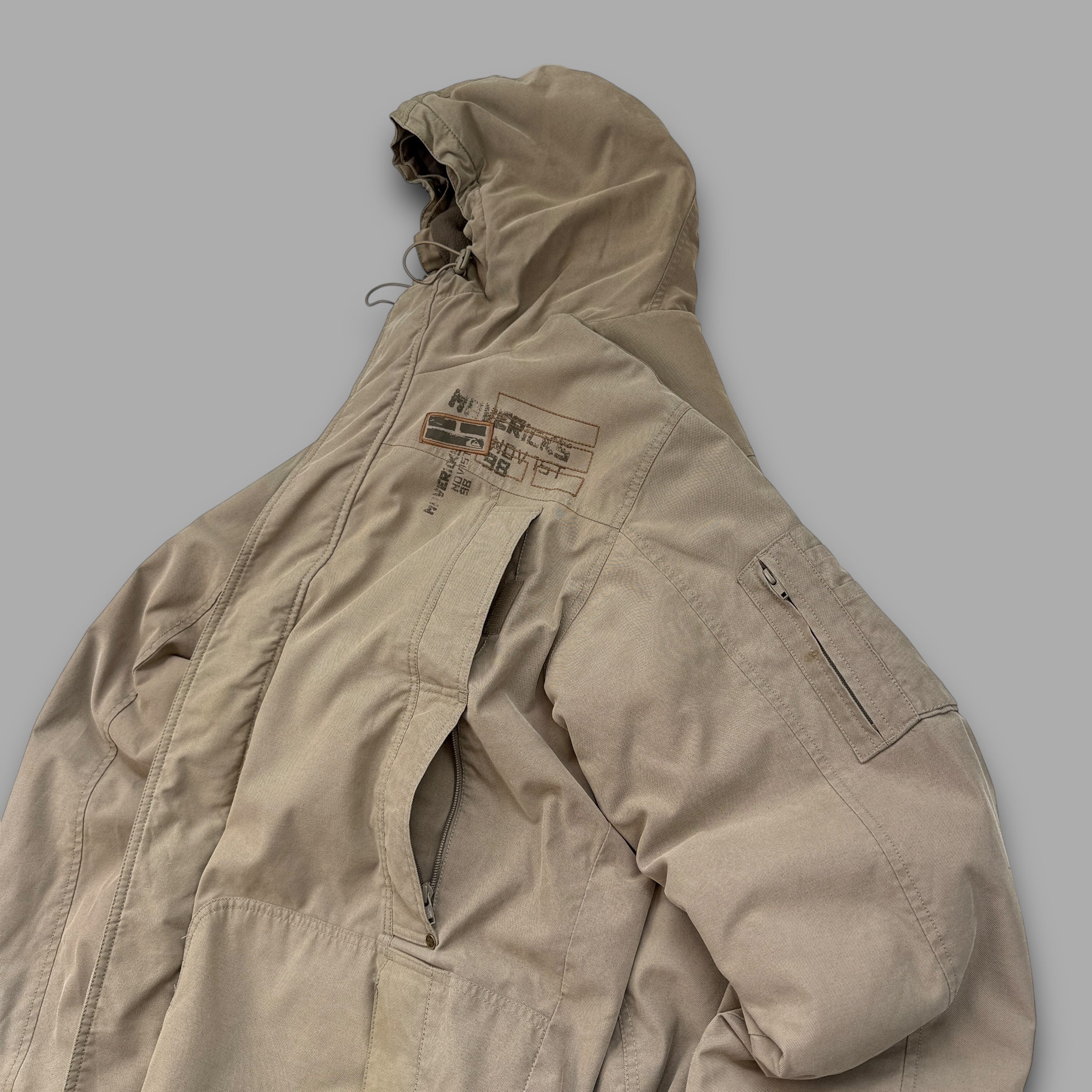Quiksilver 2000's technical multi-pocket parka jacket (XL)