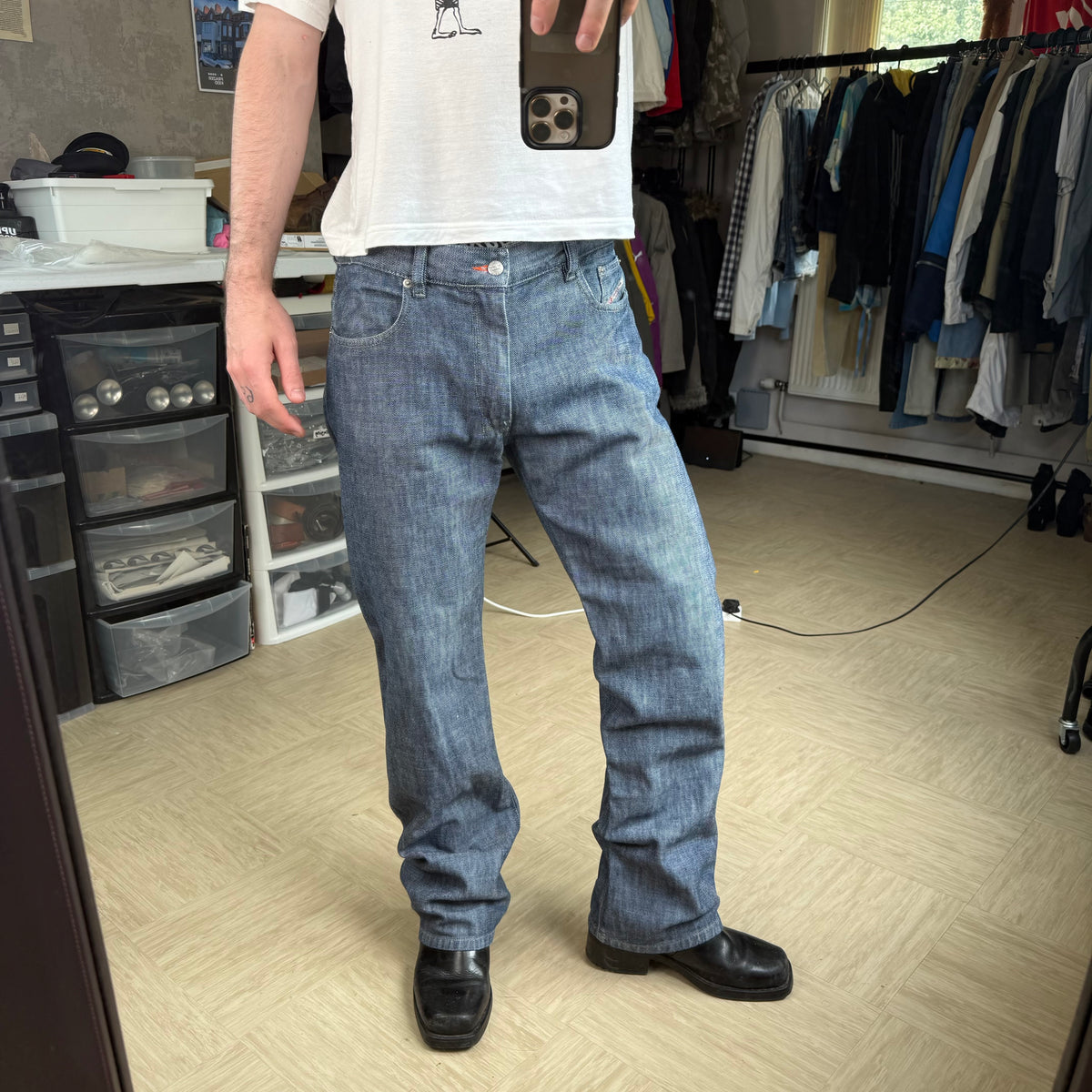 Diesel 1990's relaxed denim straight leg jeans (S)
