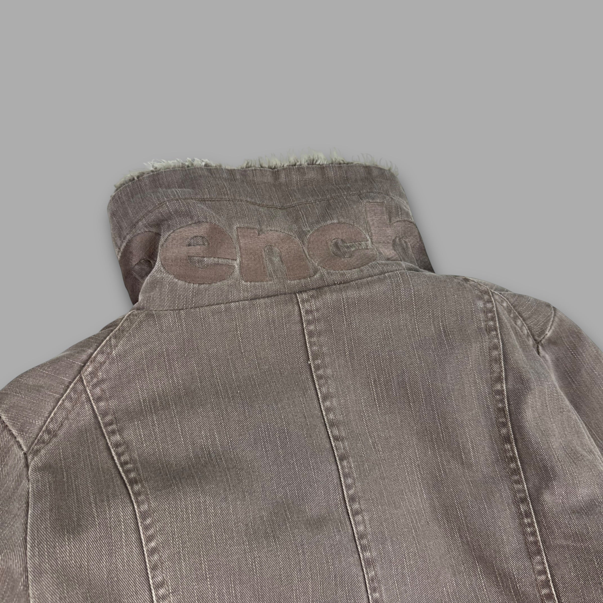 Bench 2000's funnel neck asymmetrical zip fleece lined long jacket (S)