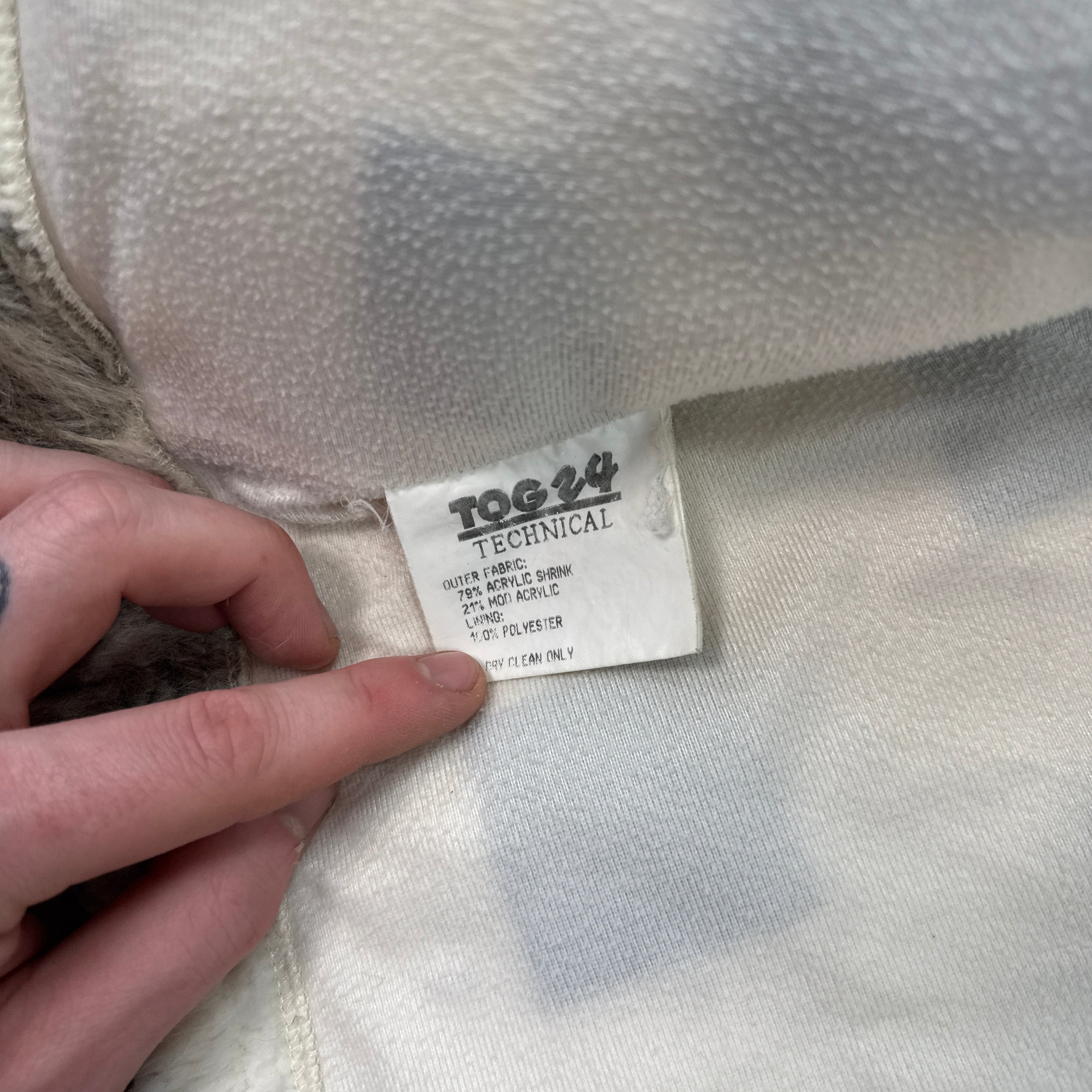 Tog24 2000's faux fur block yeti jacket (M)