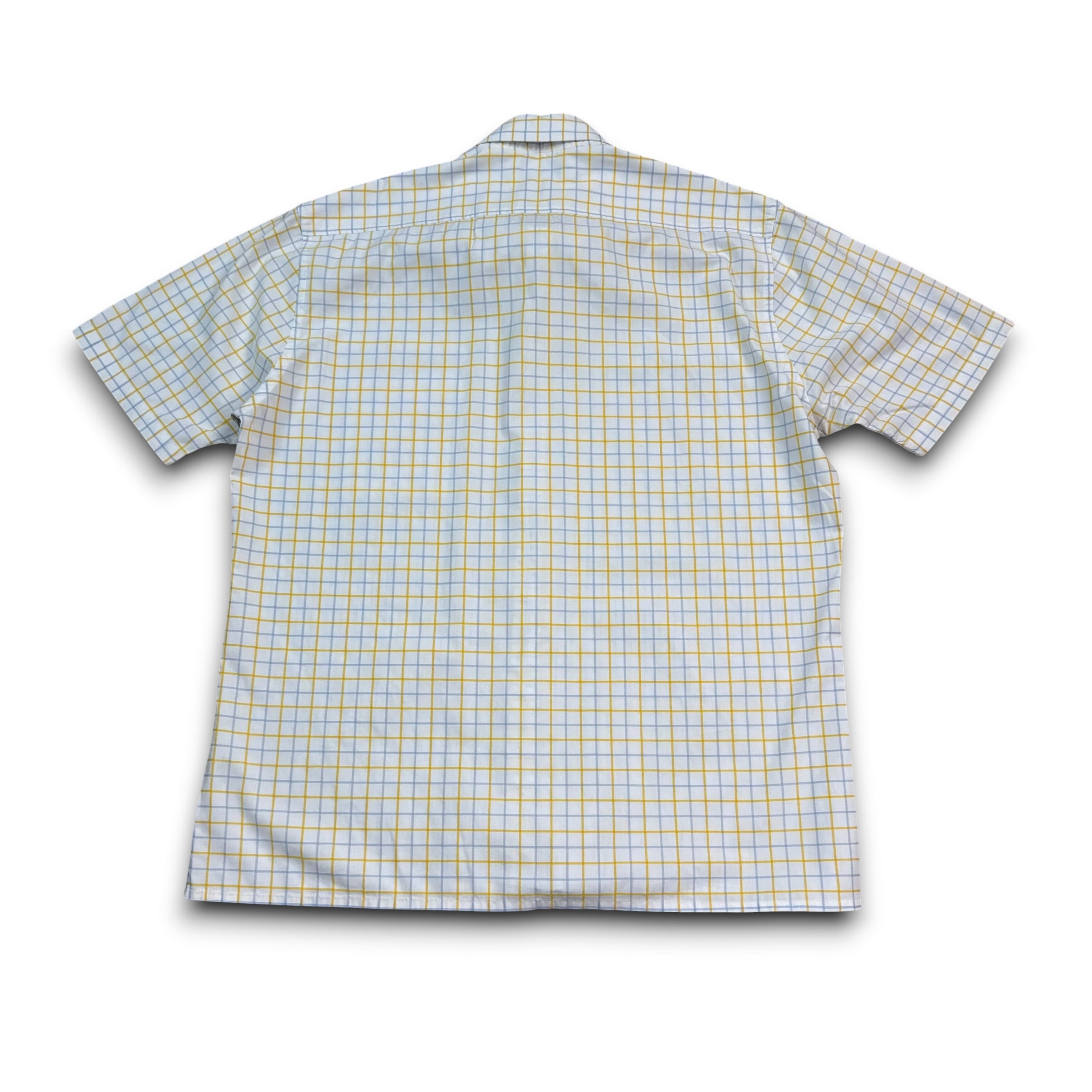 Yves saint laurent 2000's plaid embroidered YSL button up shirt (L)