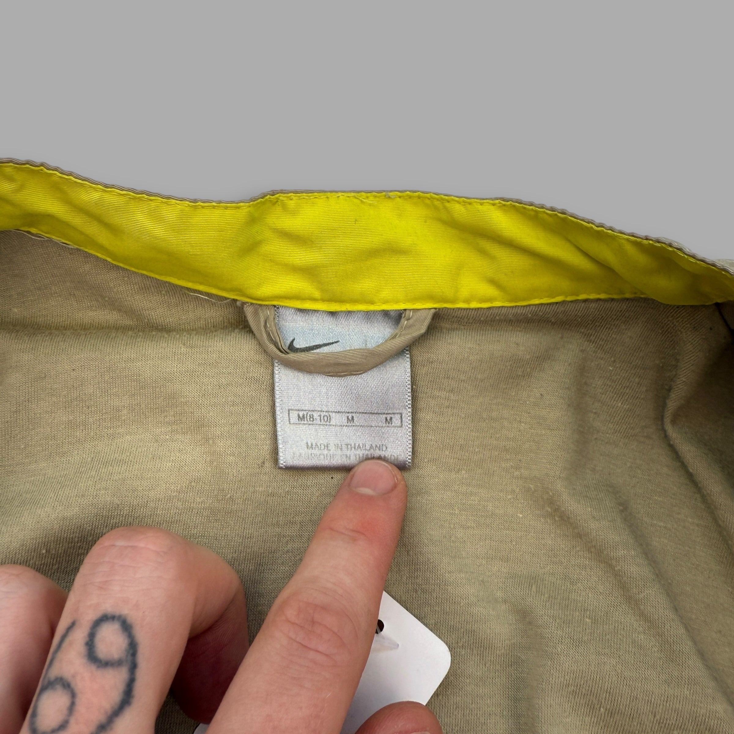 Nike 2000's technical asymmetrical velcro closure coach jacket (XS-S)