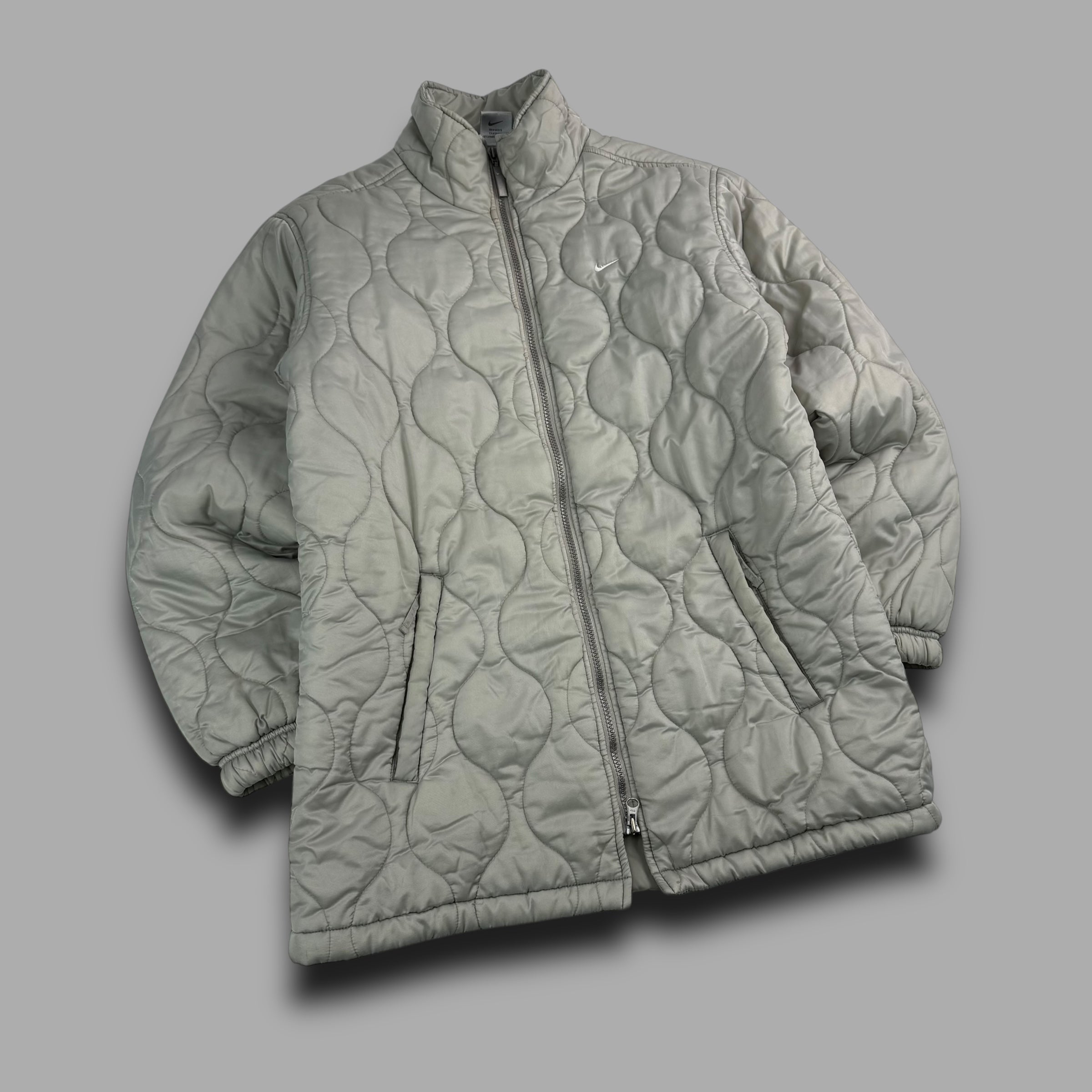 Nike 2000's mini swoosh patterned puffer jacket (S)