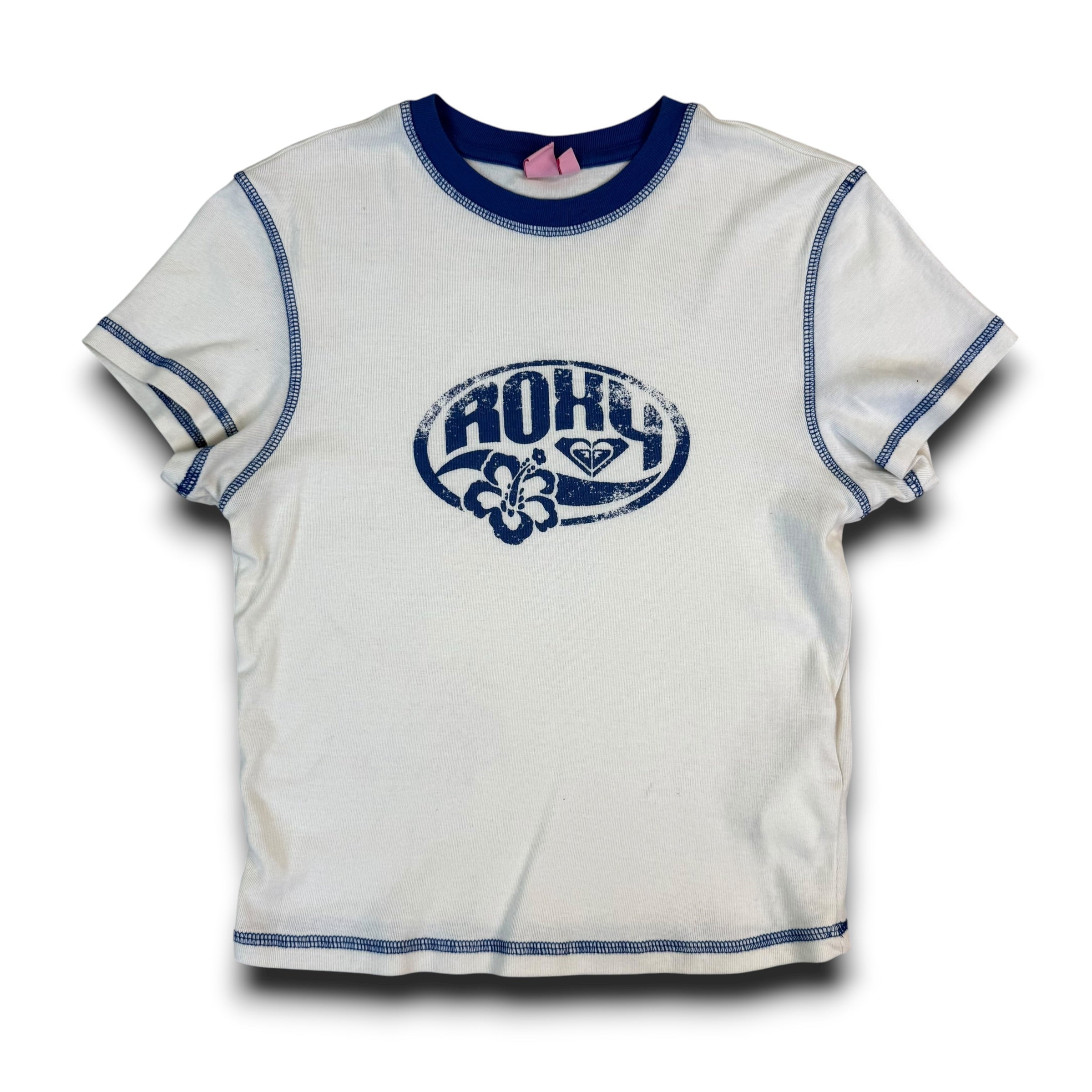 Roxy x Quiksilver 2000's contrast stitch fitted tee (S-M)