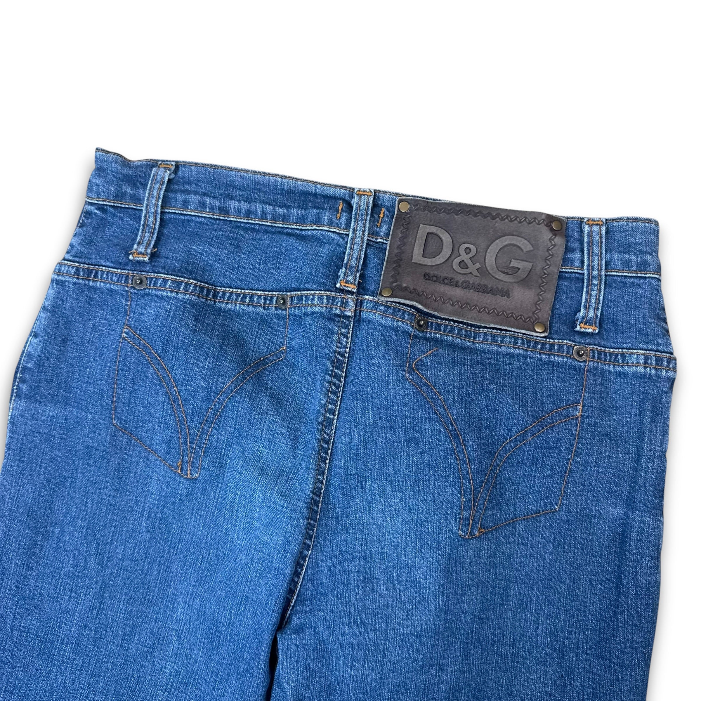 Dolce and gabbana 2000's fitted denim flare jeans (S)
