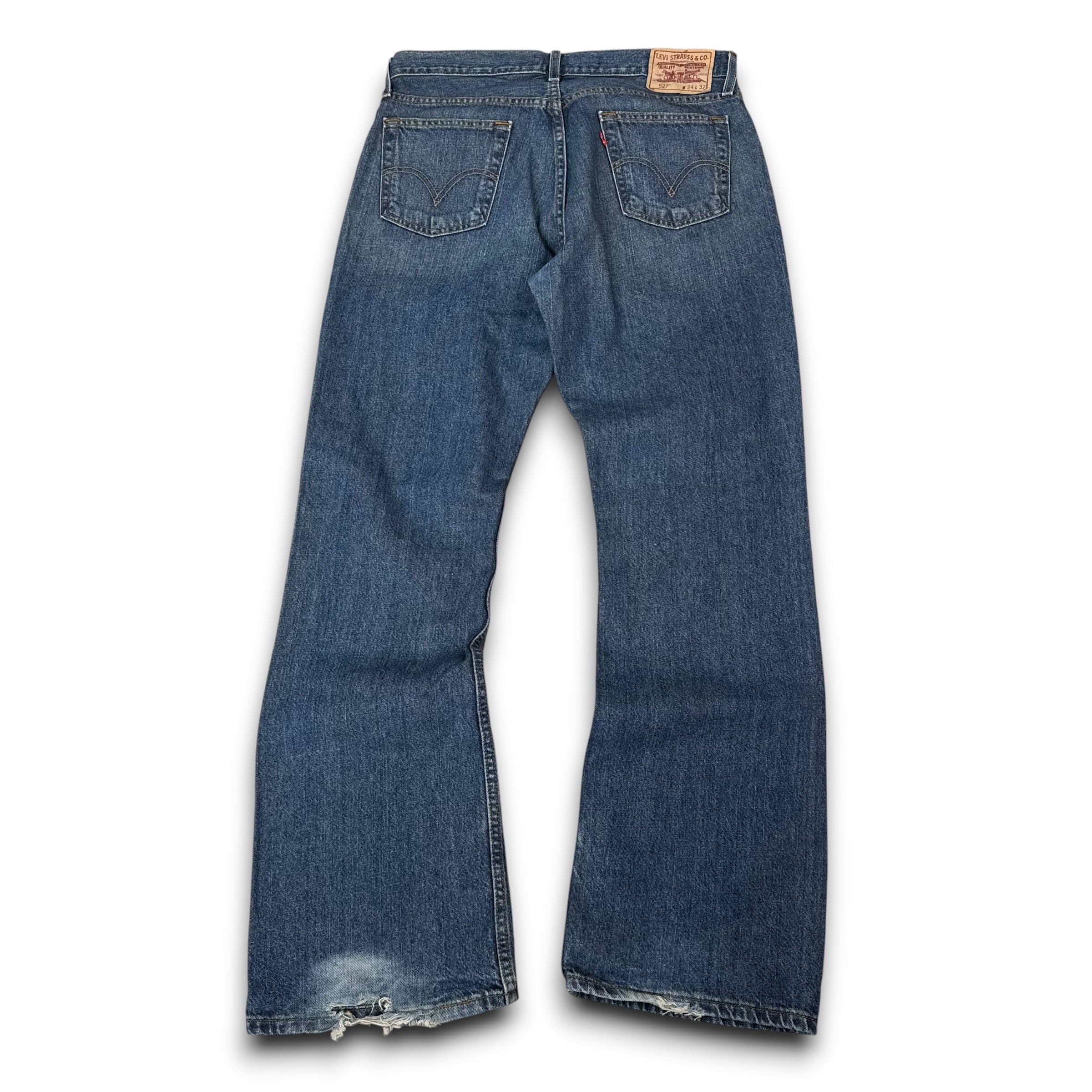 Levi's 527 2000's dark low bootcut denim jeans (M)