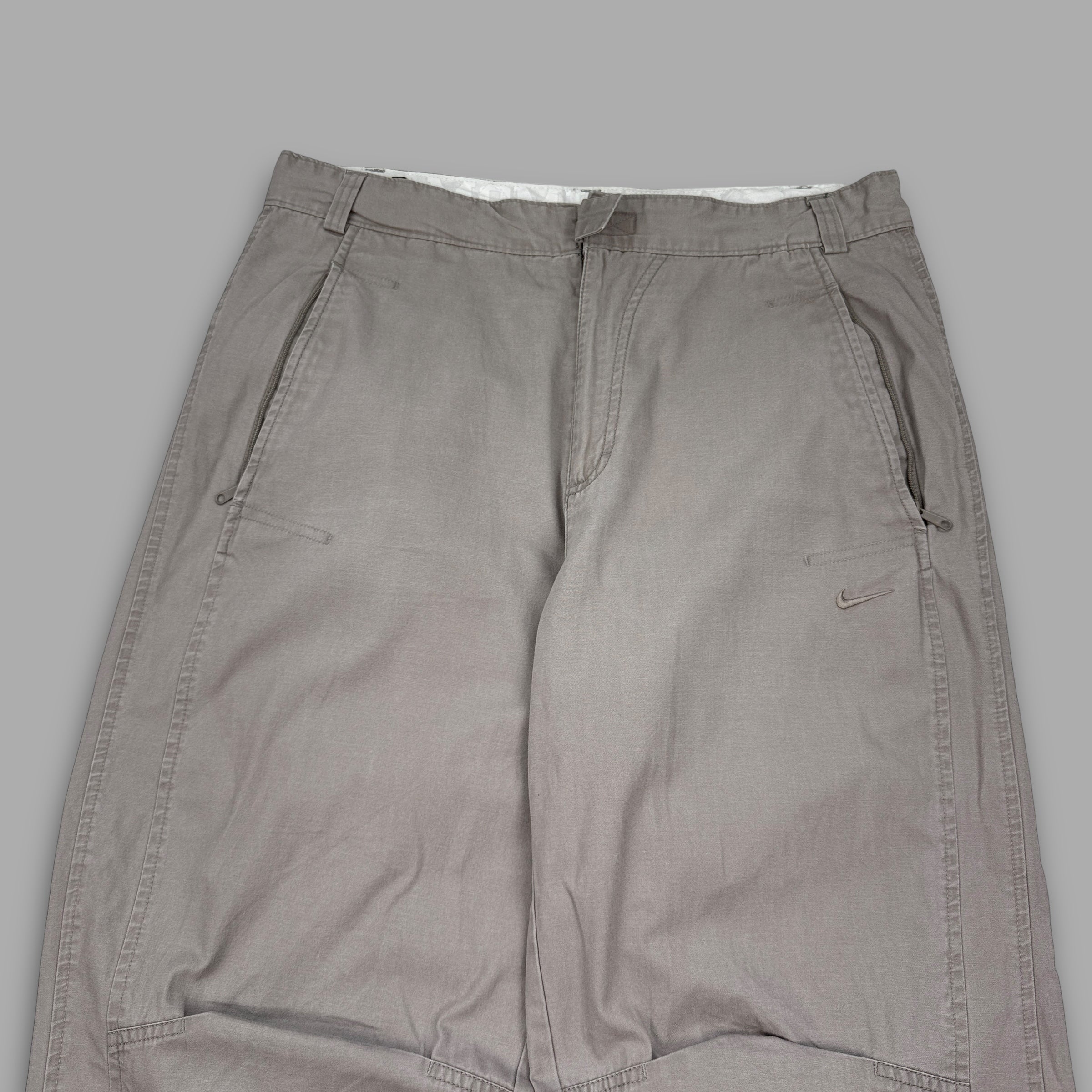Nike 2000's techncial baggy wide leg flight bottoms (L)