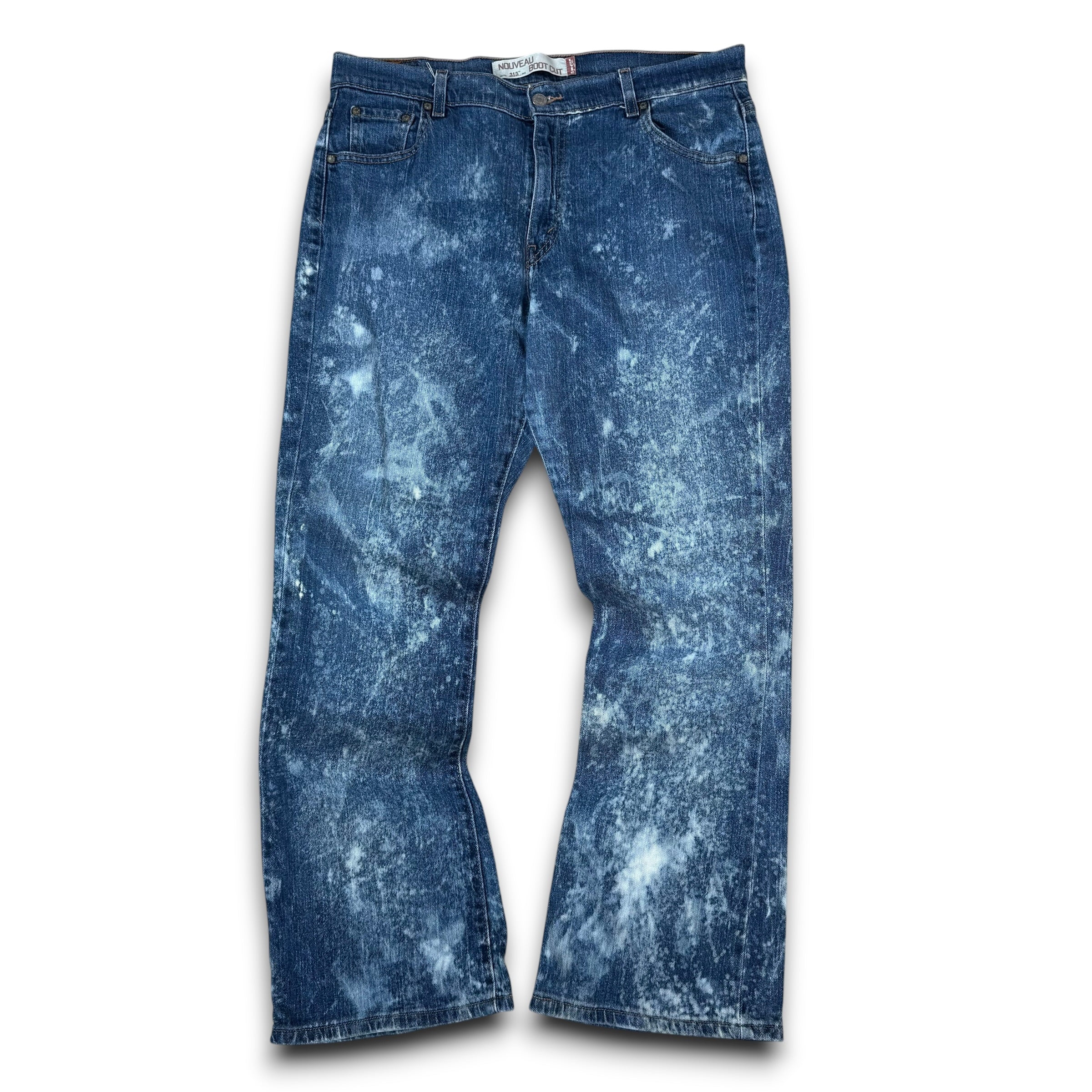 Levi's 515 2000's nouveau bootcut acid washed denim jeans (M-L)
