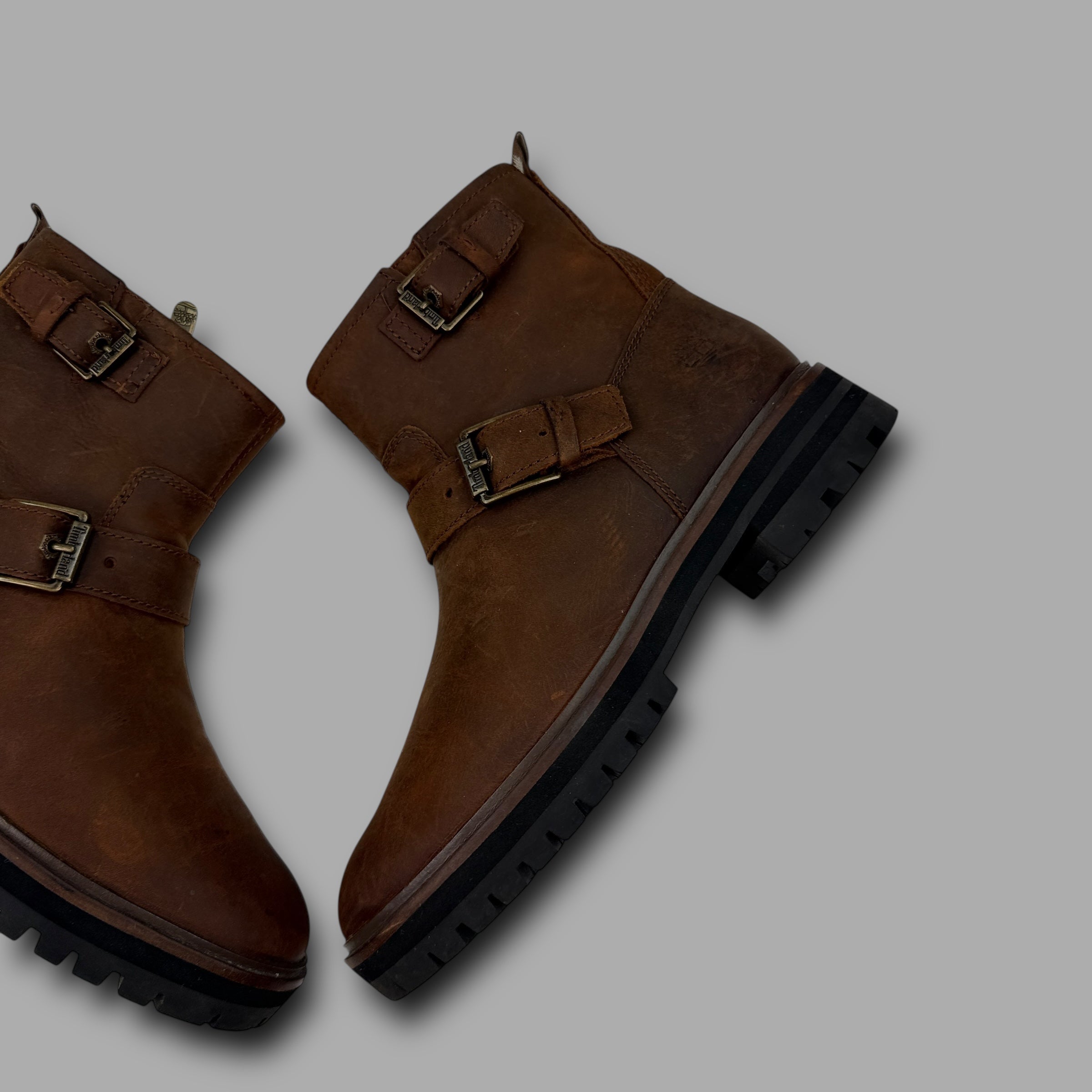 Timberland 2000's leather square biker boots (UK6)