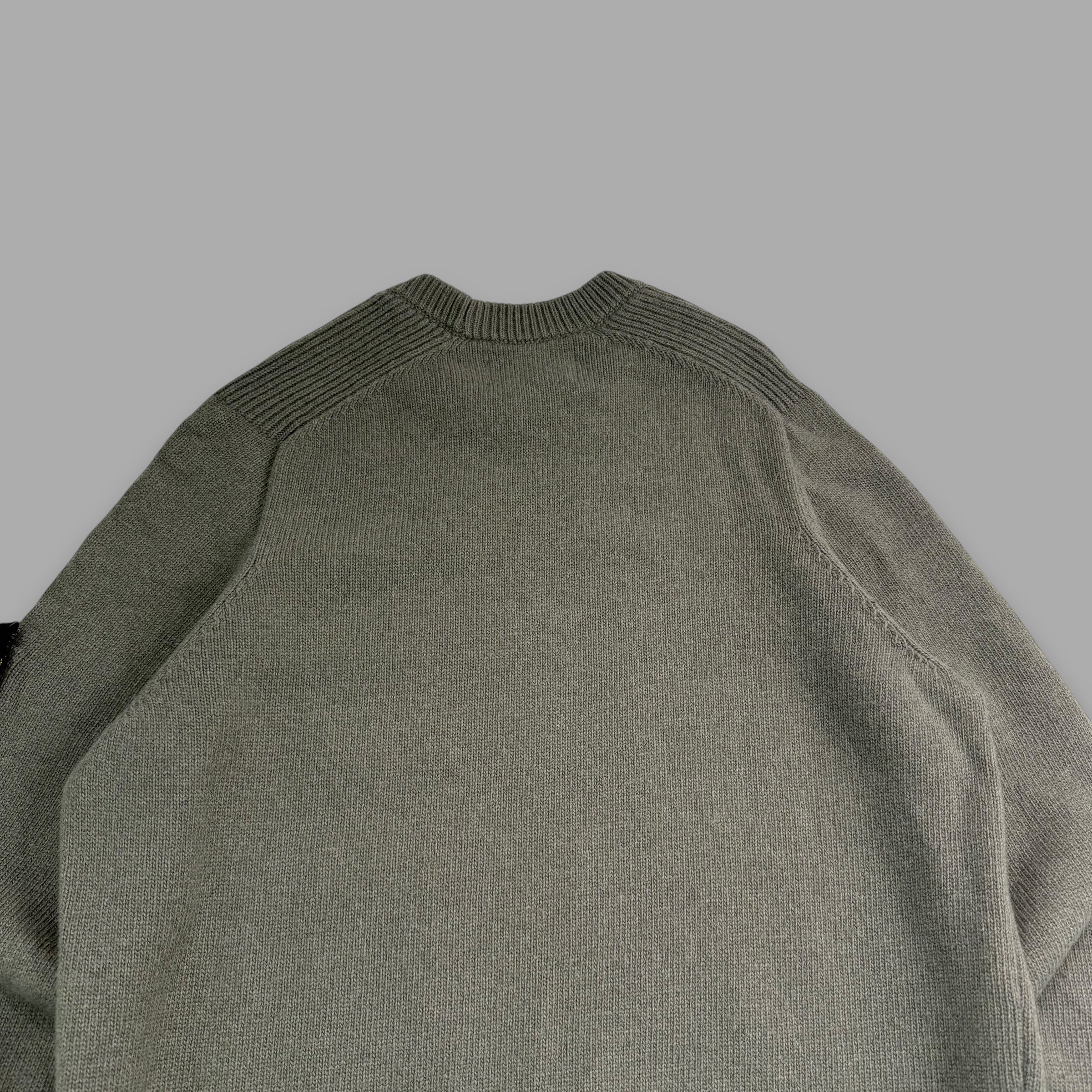 Stone island wool knit pullover sweatshirt (M)