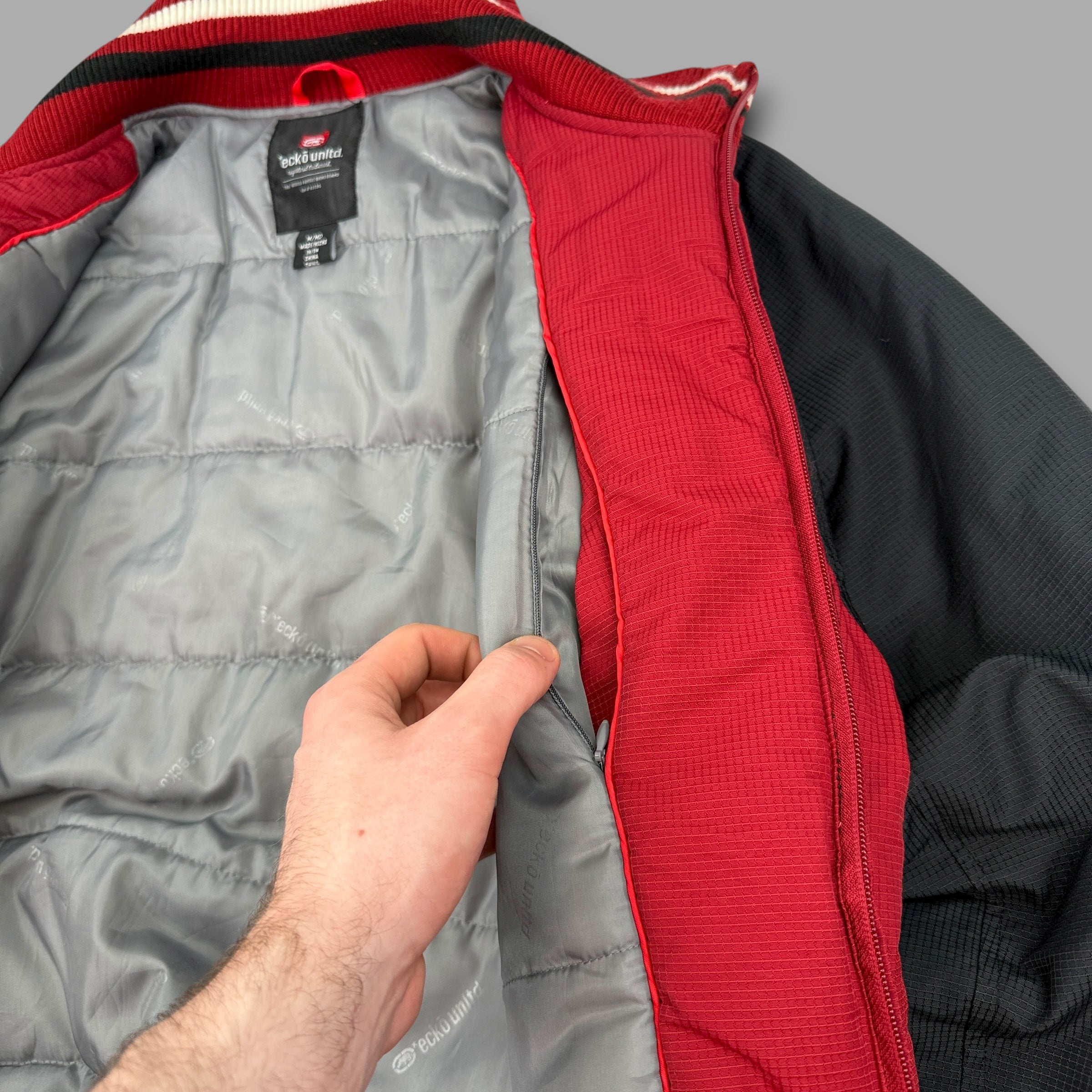 Ecko 2000's technical zip up nylon bomber jacket (M)