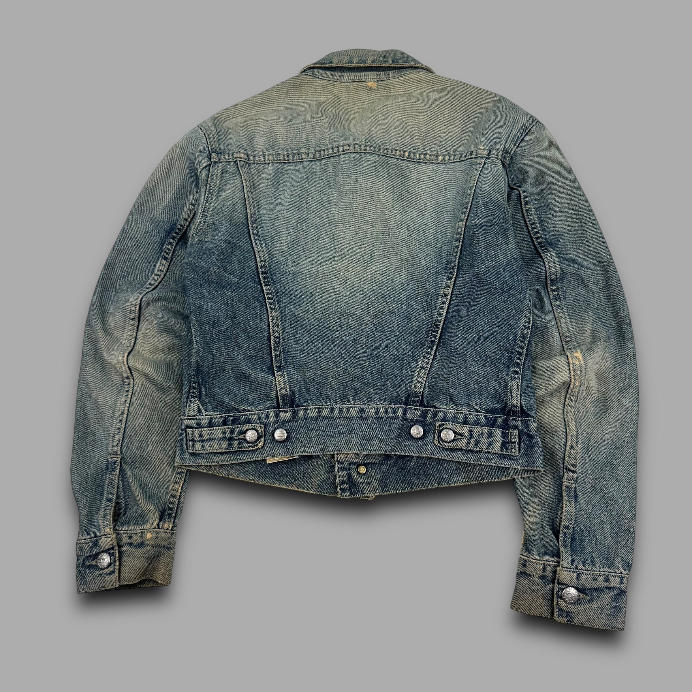 Diesel 2000's button up cropped faded denim jacket (S) wms