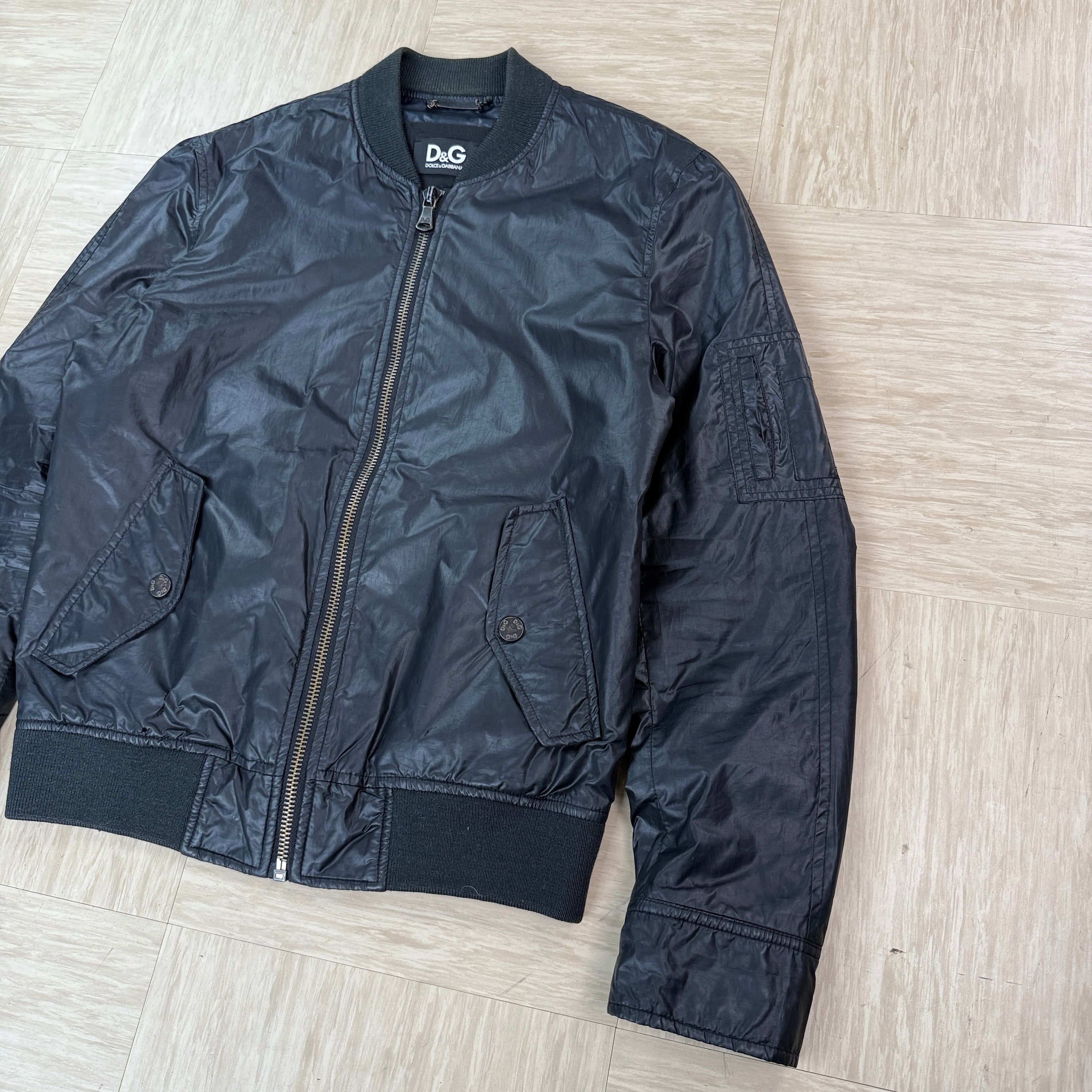 Dolce & gabbana 2000's zip up shimmer bomber jacket (S)