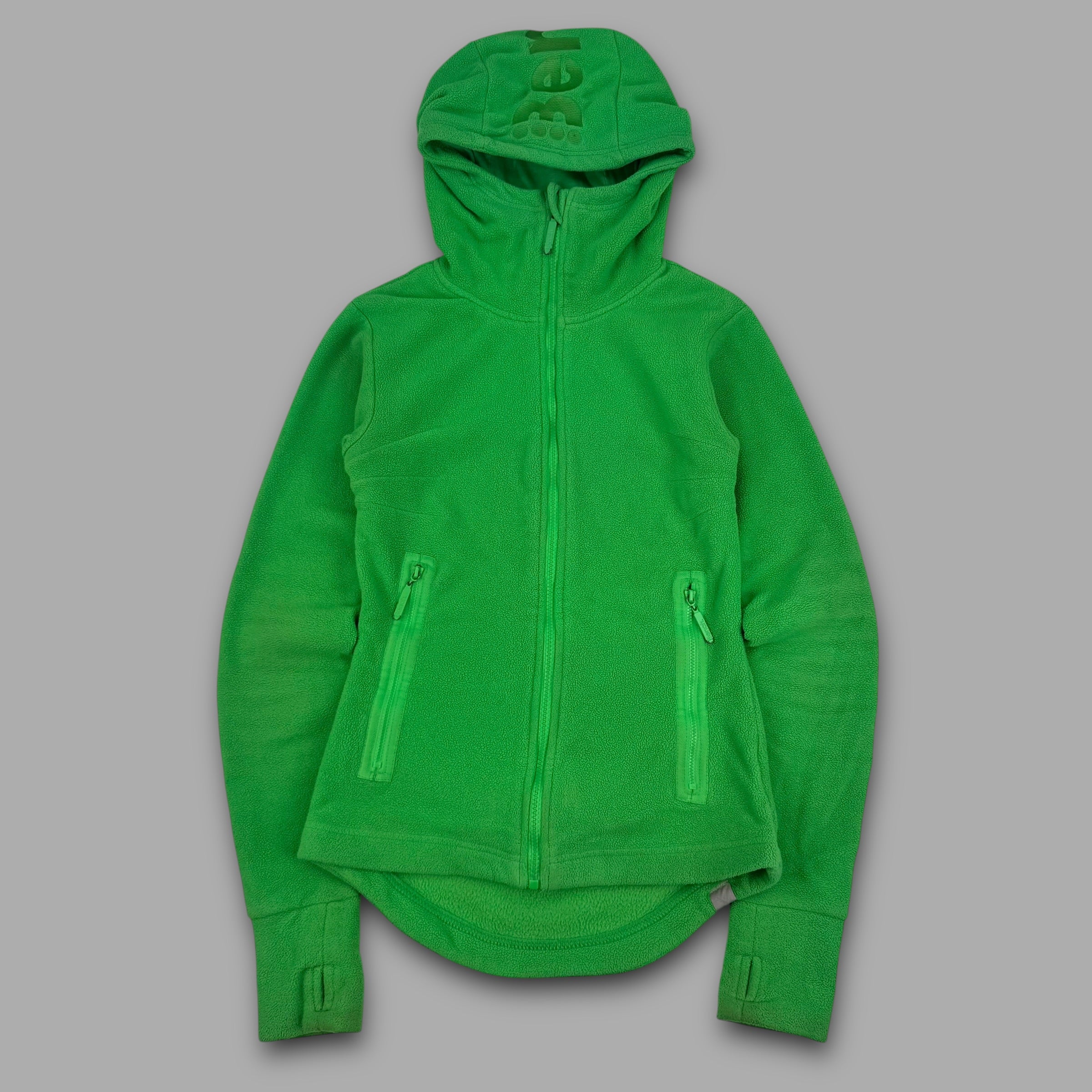 Bench 2000's high neck spellout fleece hoodie with thumb holes (XS) wms
