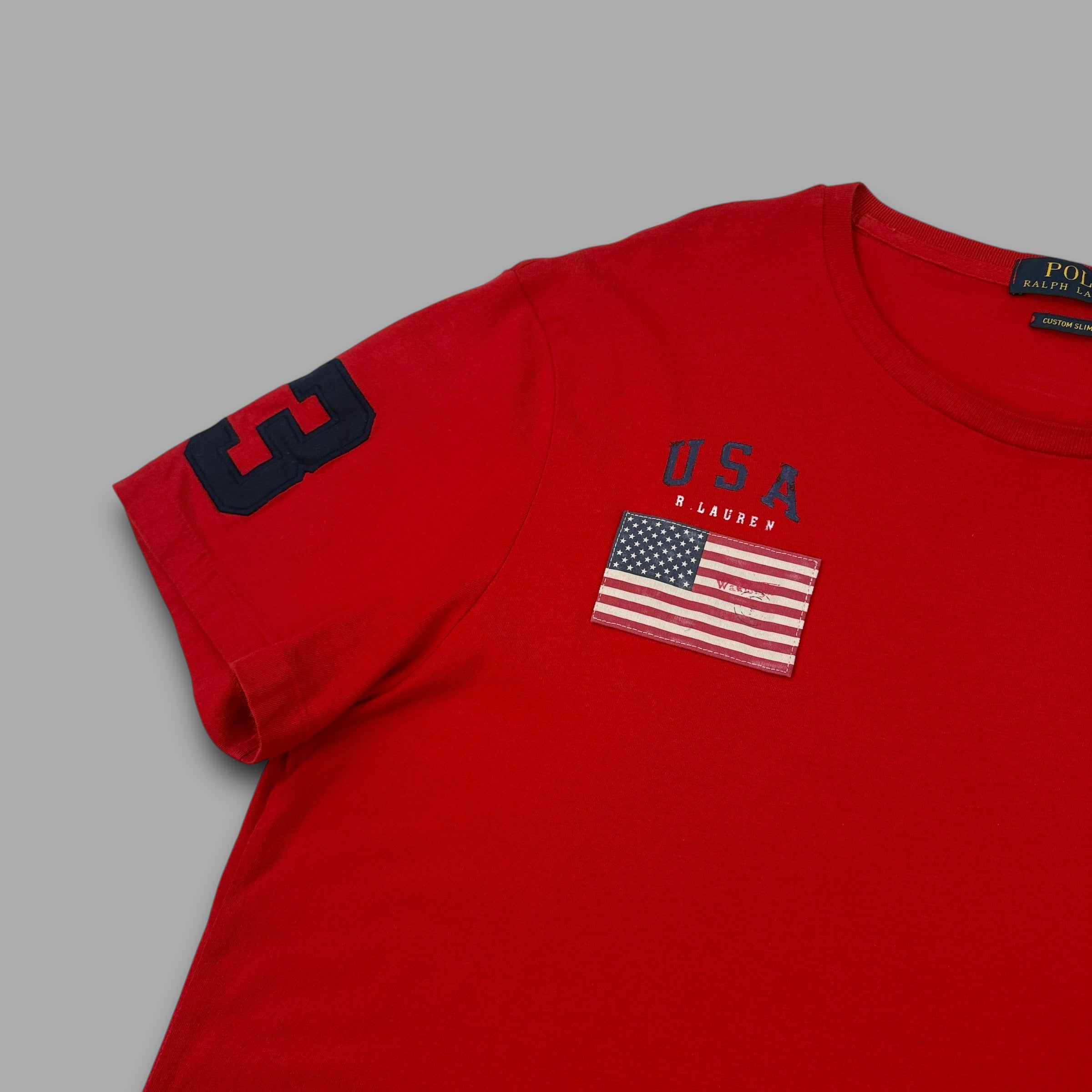 Ralph Lauren 2000's USA big pony embroidered tee (L)