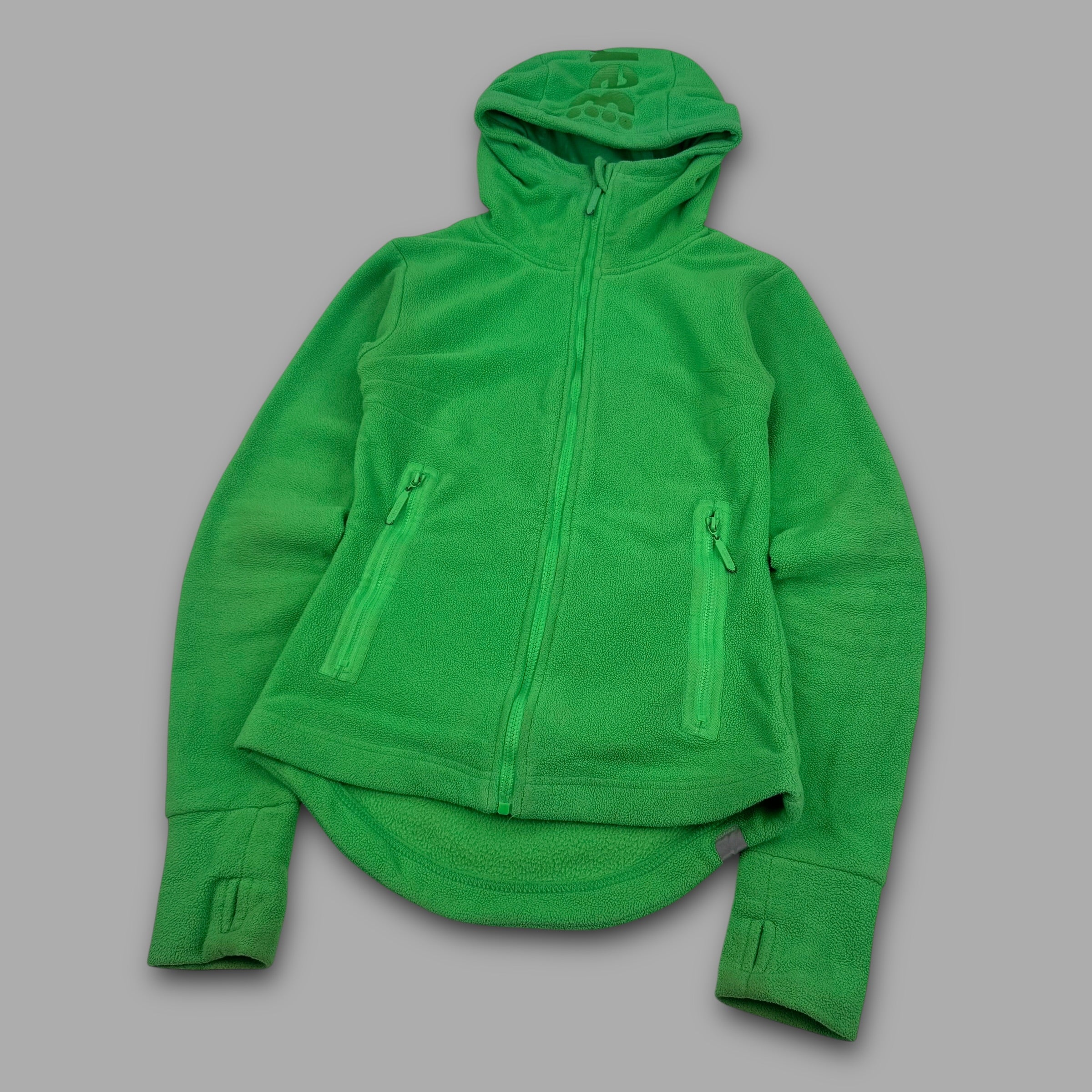 Bench 2000's high neck spellout fleece hoodie with thumb holes (XS) wms