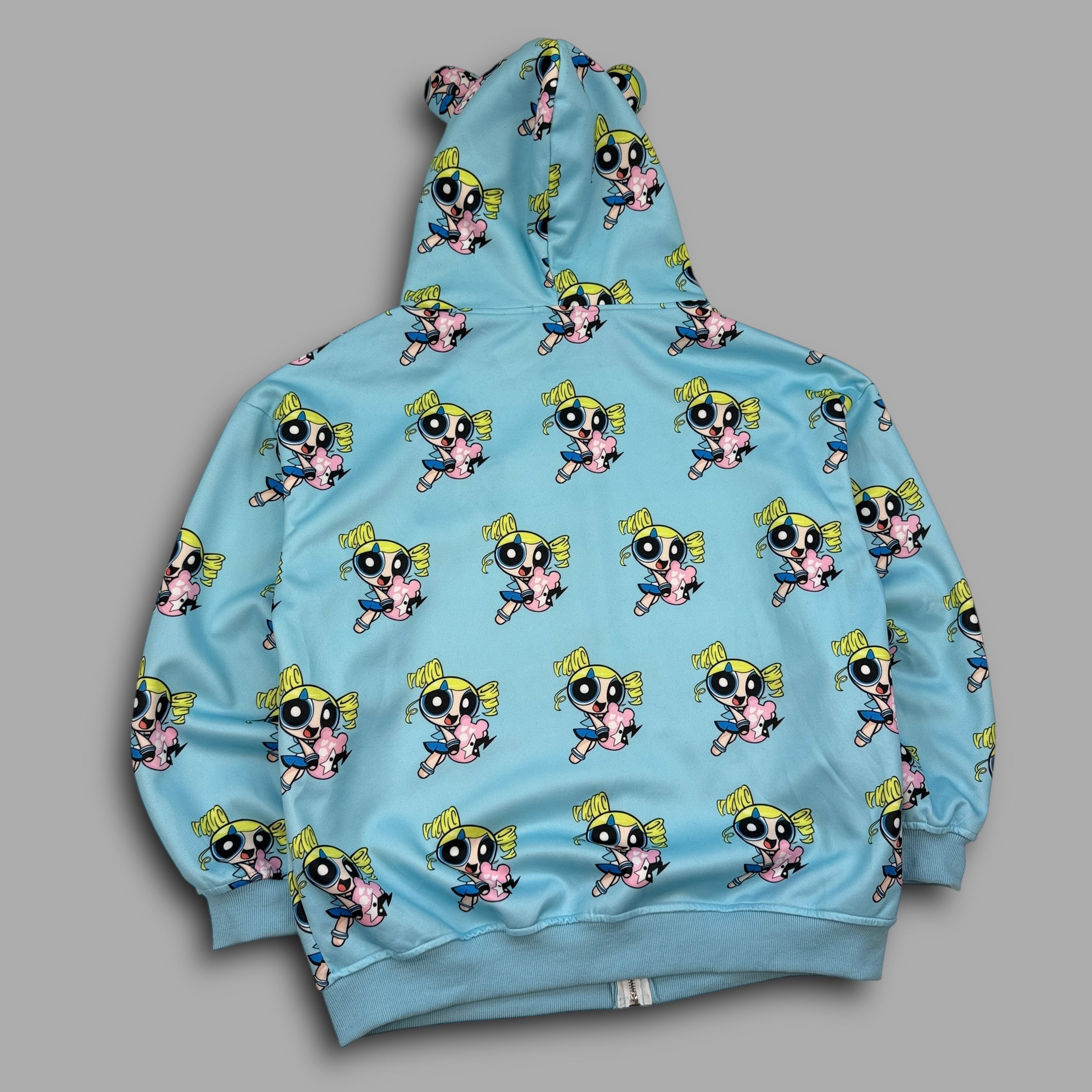 Berry's Japan full-zip monogram power puff girls hoodie (L)