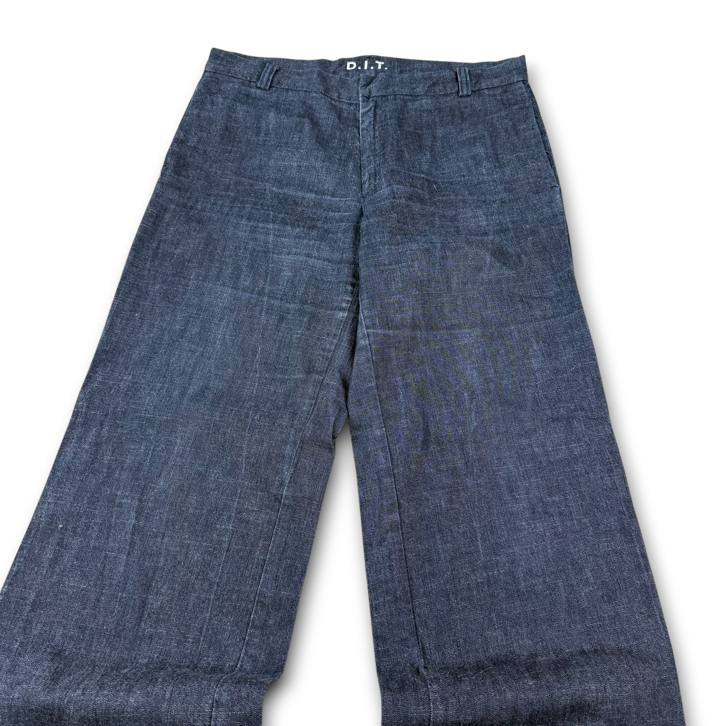 Diesel indigo tech 2000's relaxed baggy wide leg denim jeans (S-M)