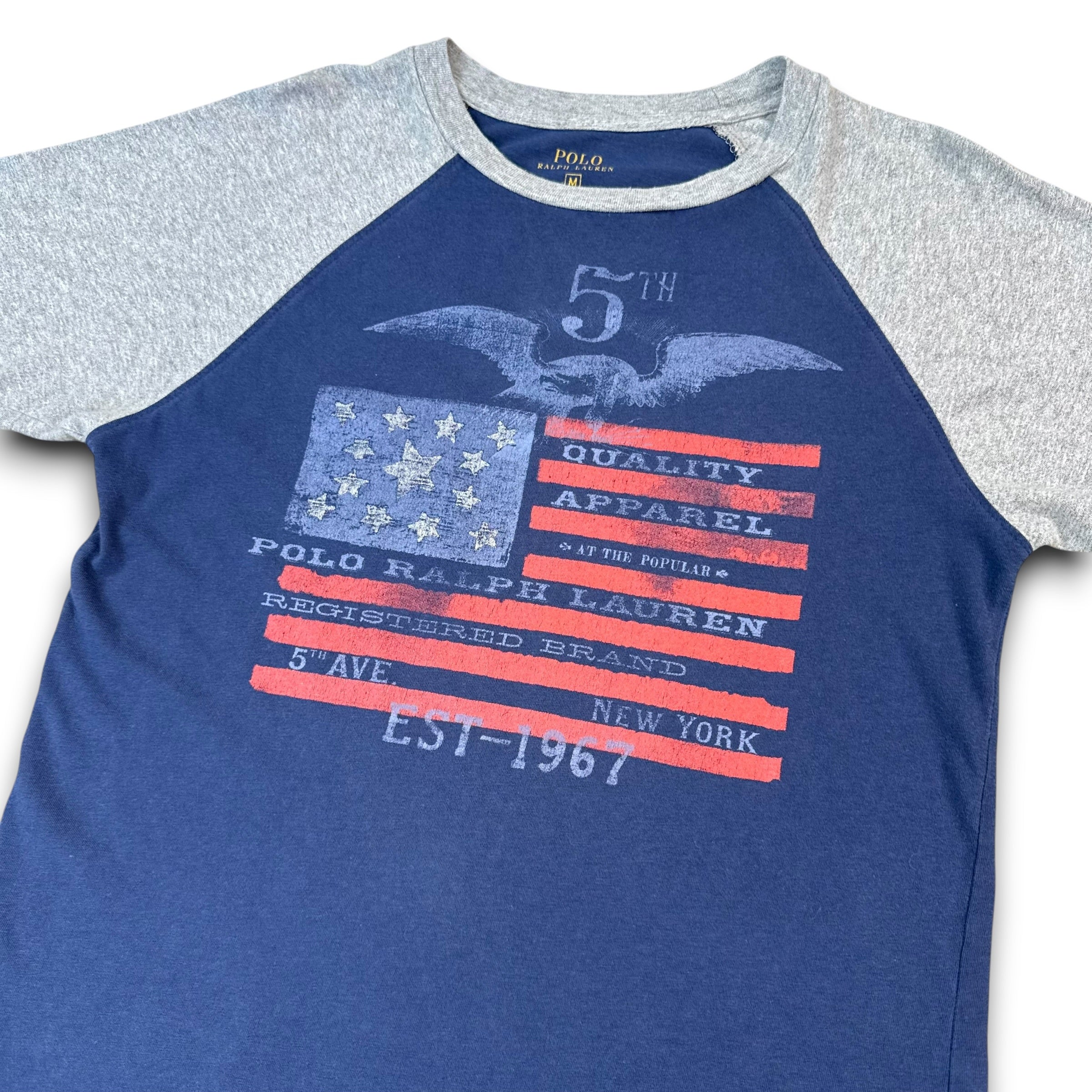 Ralph Lauren 2000's USA flag graphic slim fit tee (M)