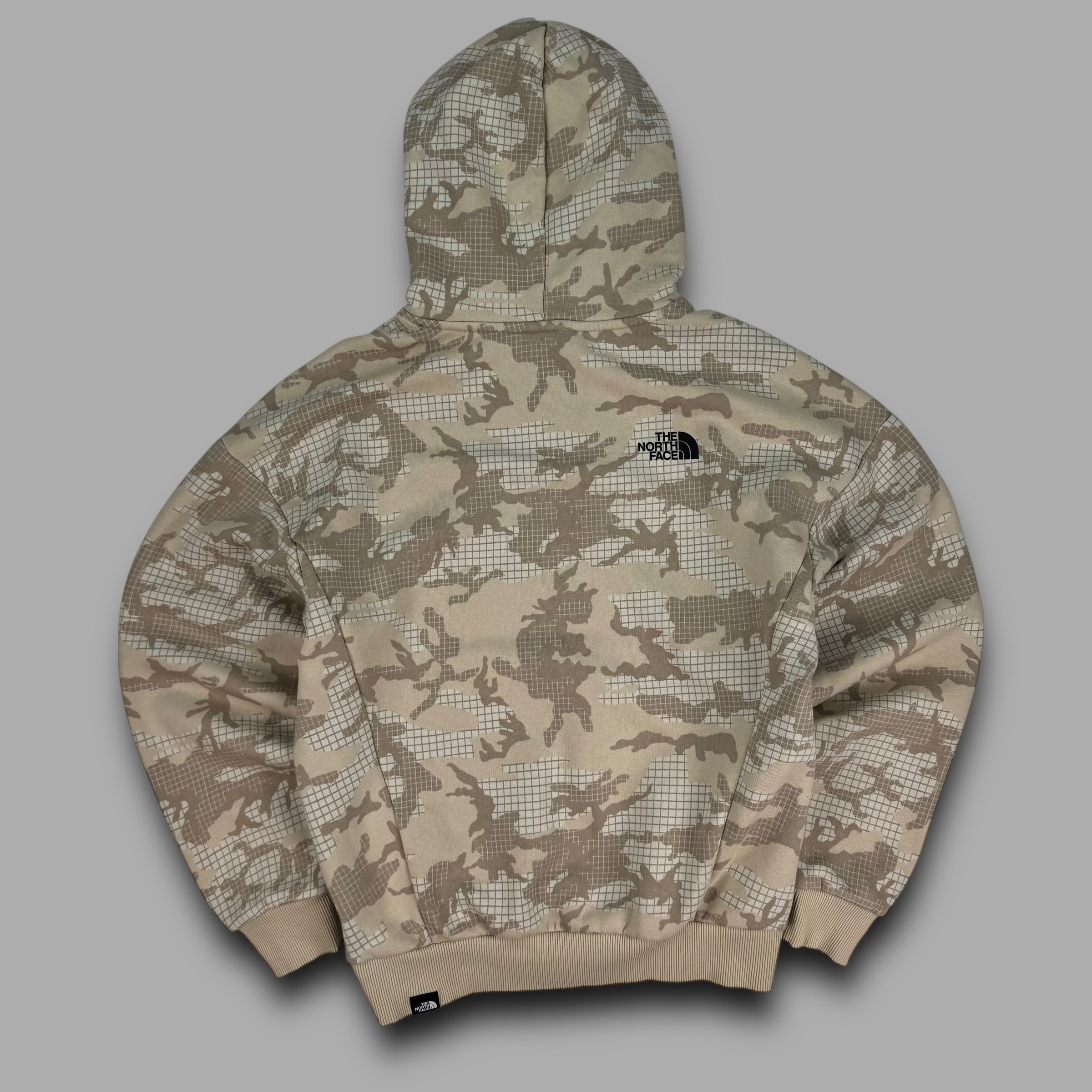 The north face 2022 graphic spellout camo hoodie (M) wms