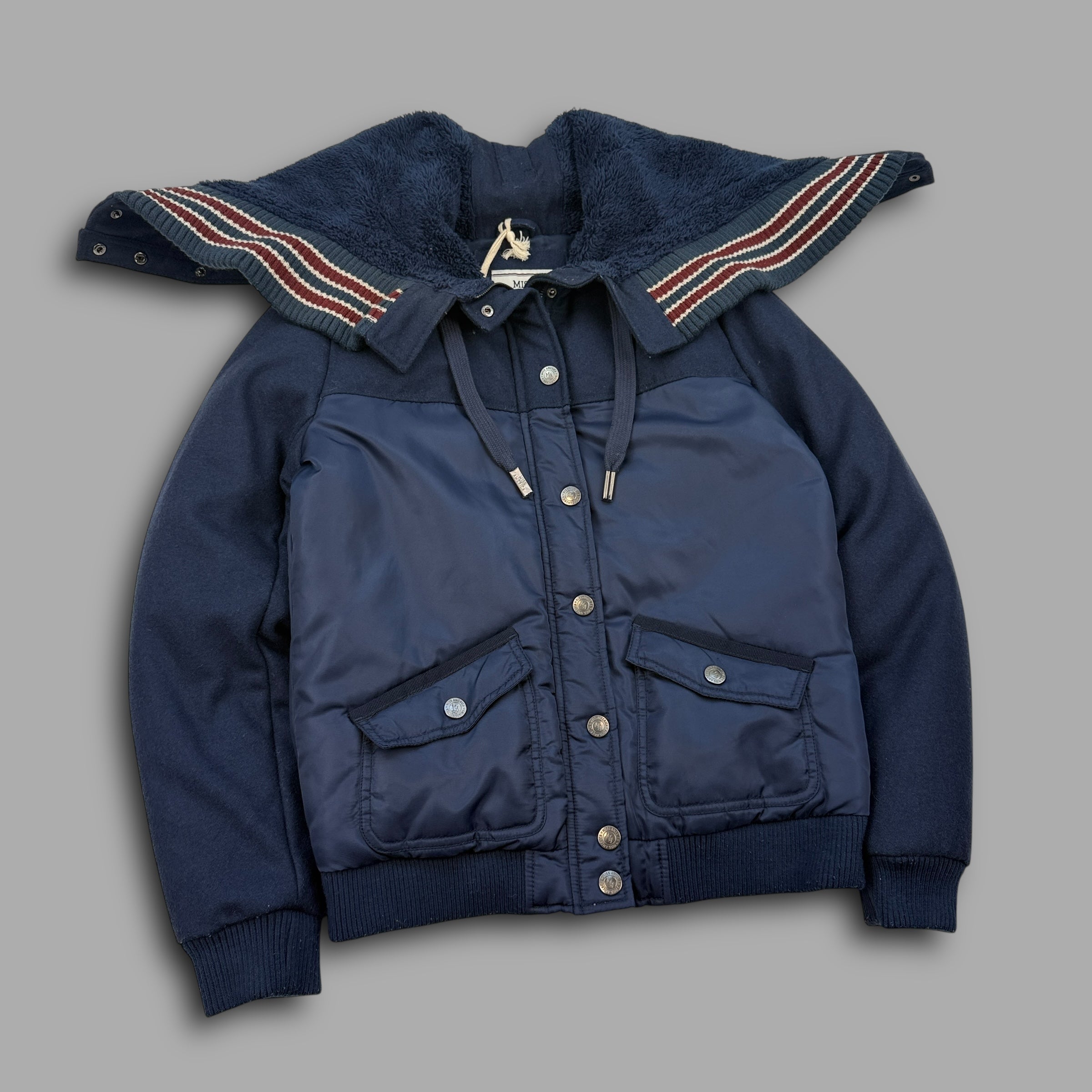 Miss America 2000's split hood bomber jacket (M) wms