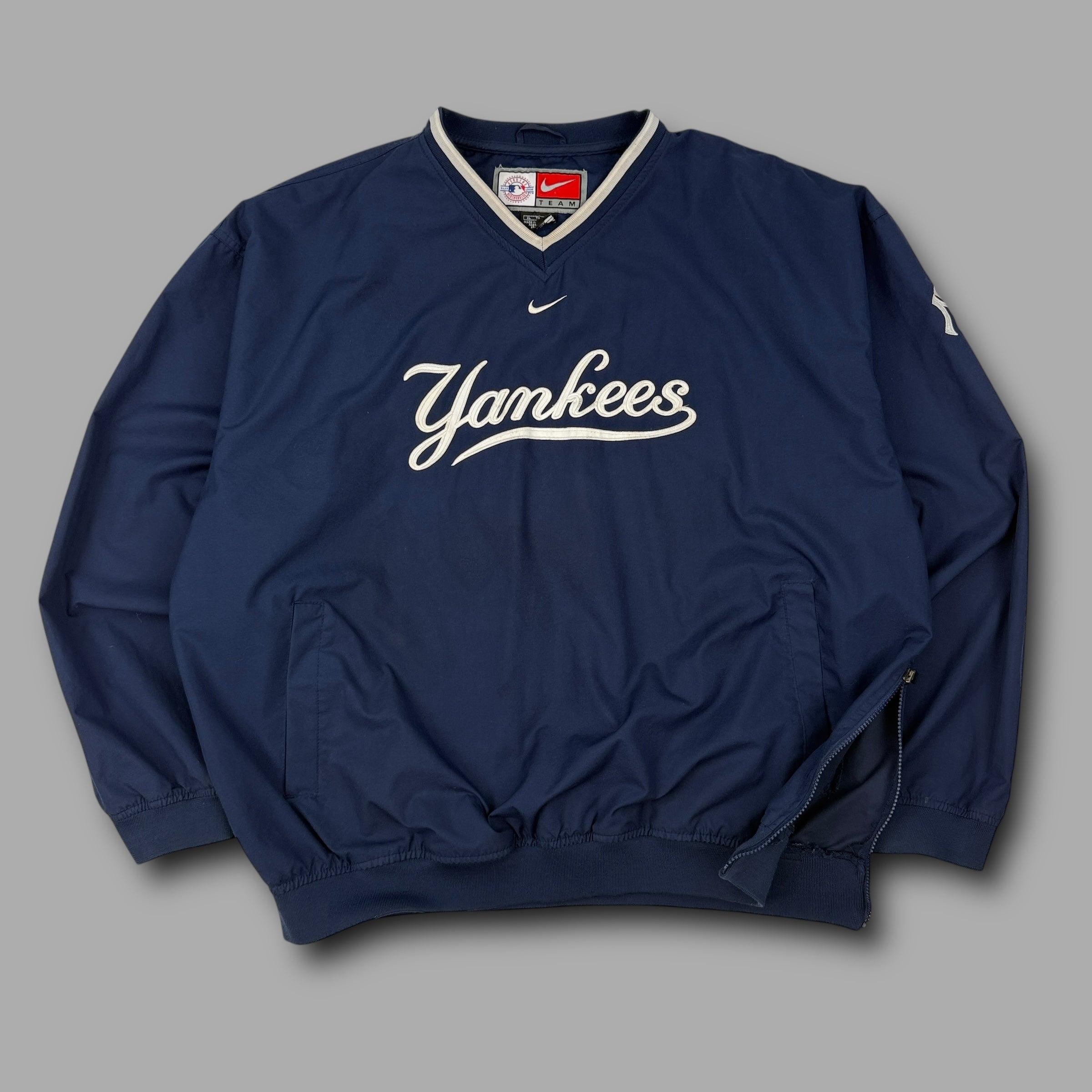 Nike new york yankees 2000's centre swoosh pullover track jacket (XL)