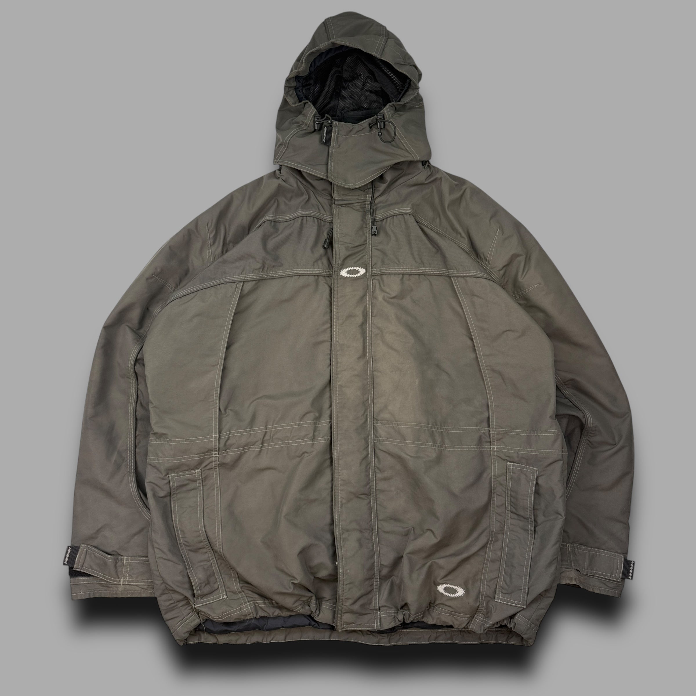 Oakley software 2000's technical multi-pocket contrast stitch ski jacket (XXL)
