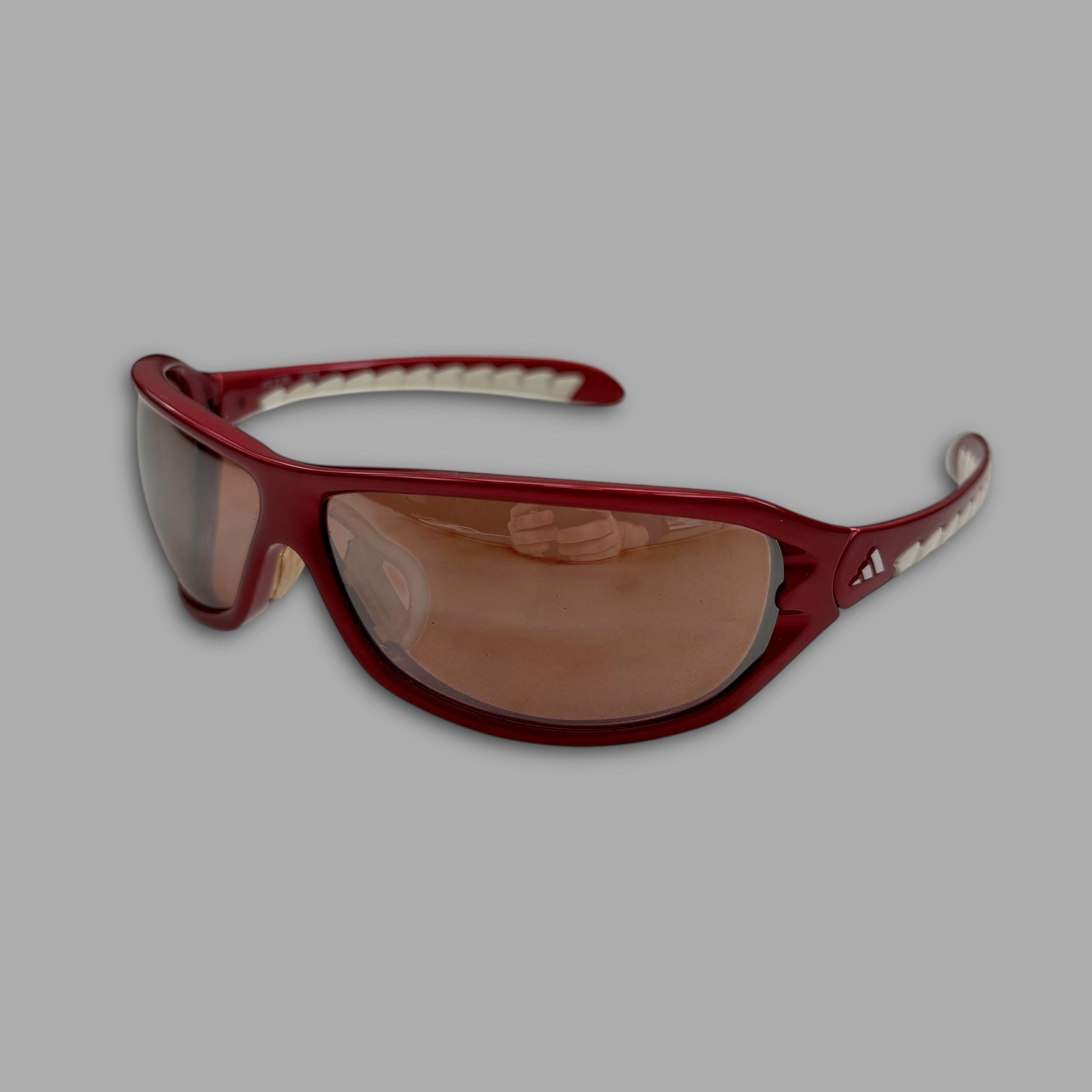Adidas 2000's Agilis A163-6061 wrap shield sunglasses (OS)