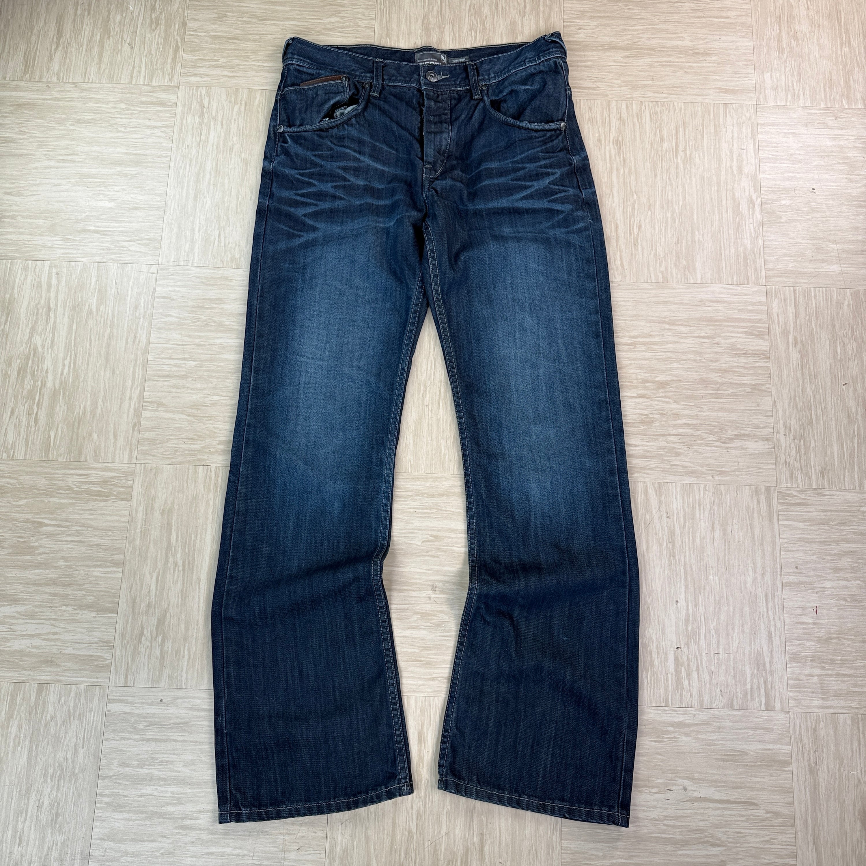 Diesel 1990's Hudson fit dark denim relaxed bootcut jeans (M)