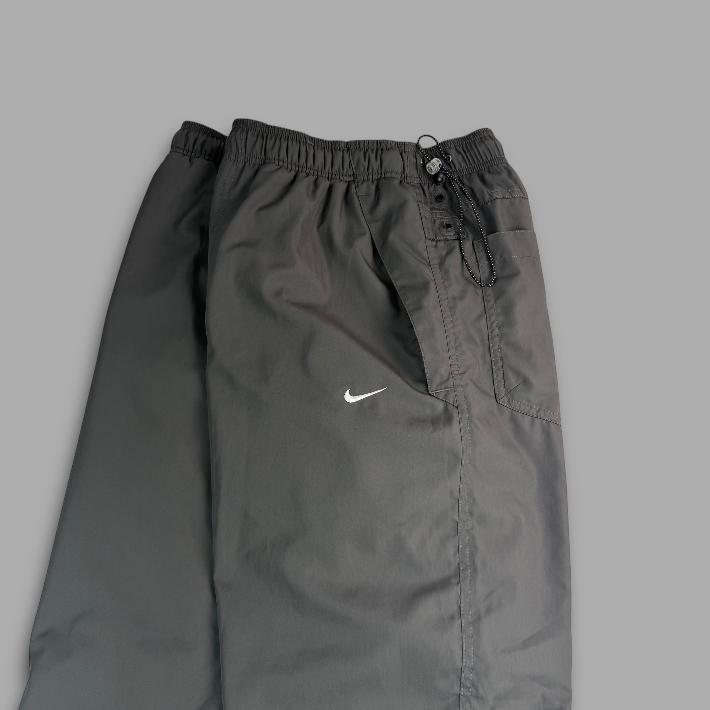 Nike 2000's baggy fleece lined uncuffed track bottoms (S)