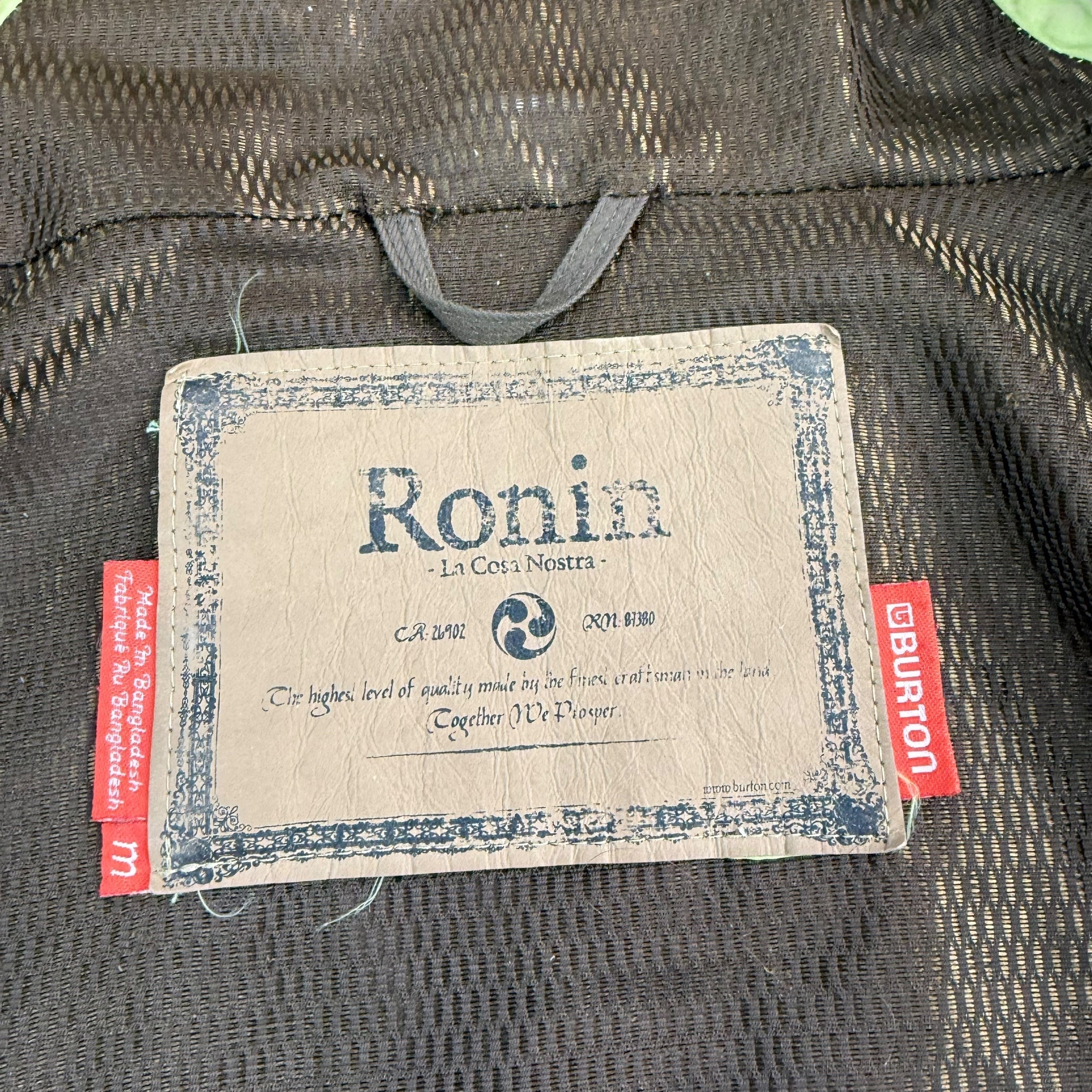 Burton ronin 2000's technical multi-pocket shell jacket (M)