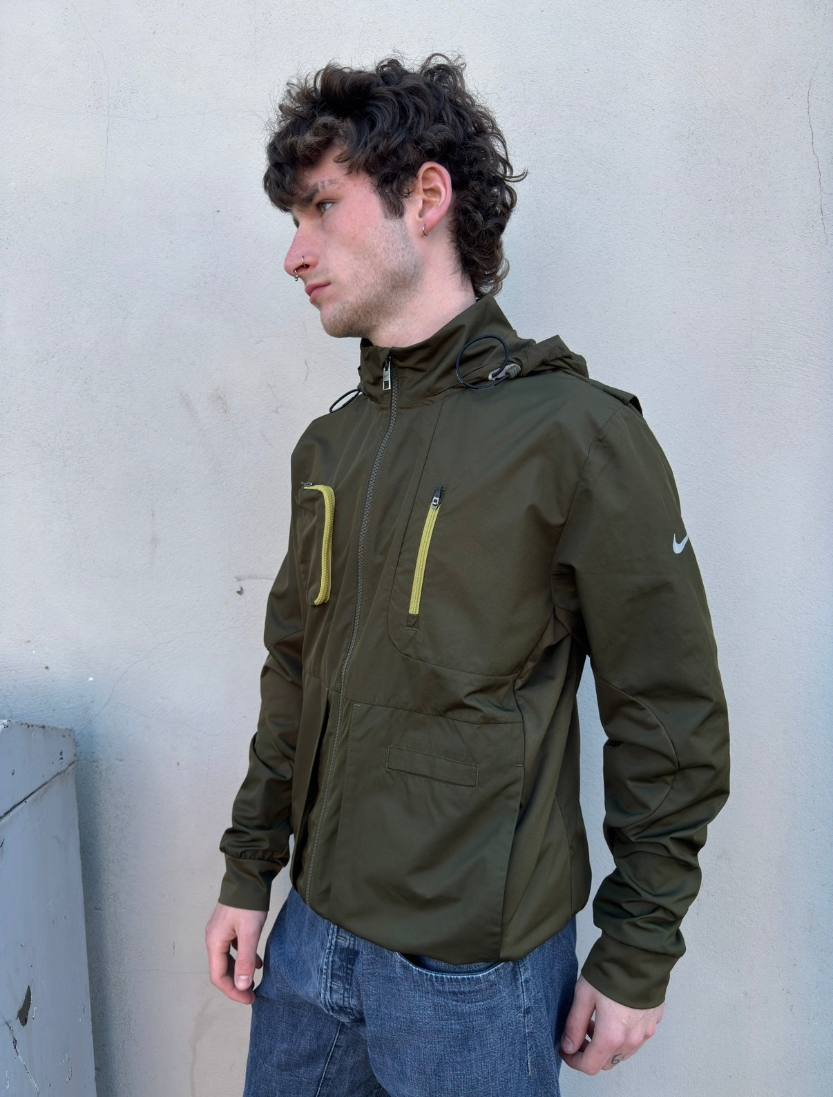 Nike 2000's storm-fit technical multi-pocket running track jacket (M)