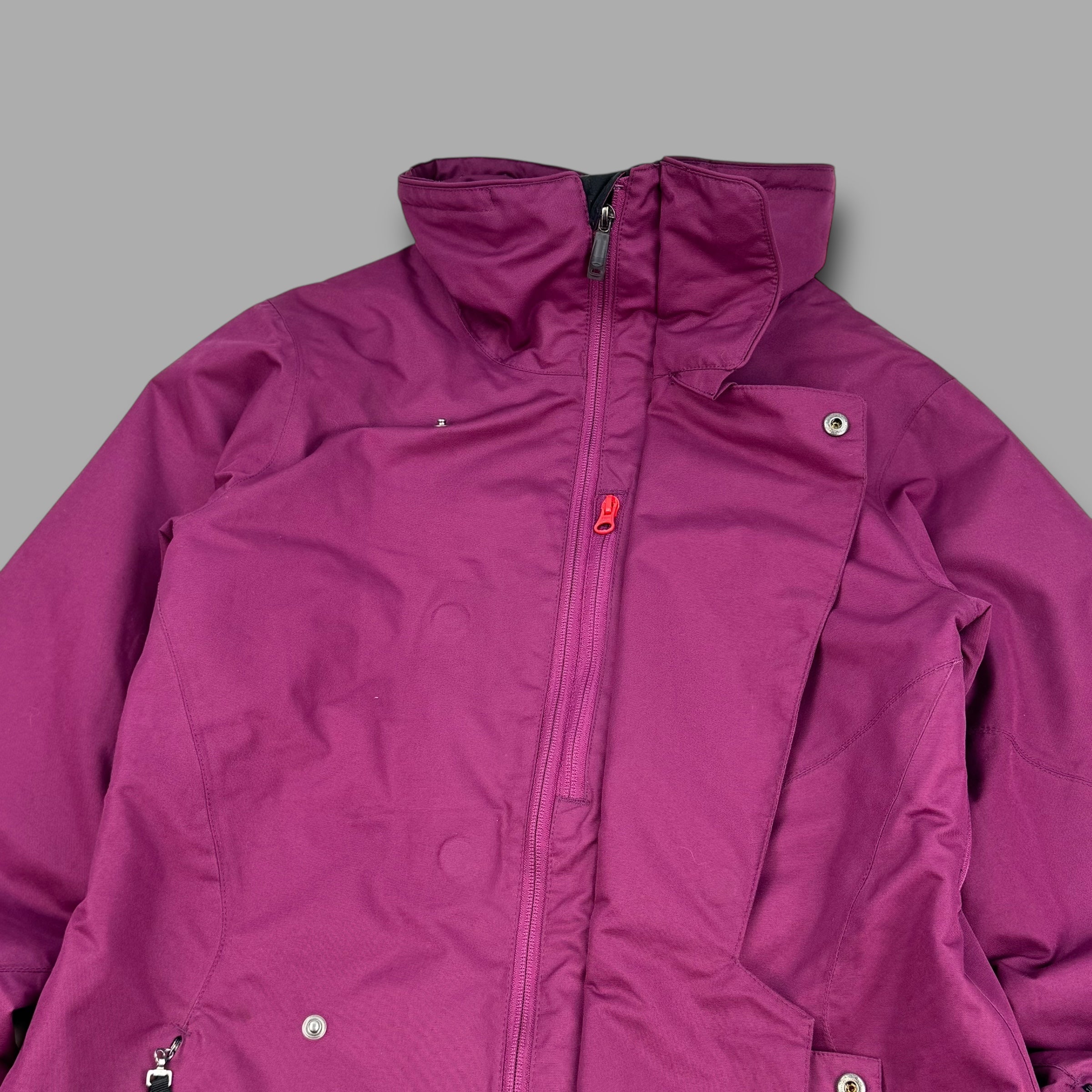 Oakley 2012 technical asymmetrical closure vented softshell ski jacket (M) wms