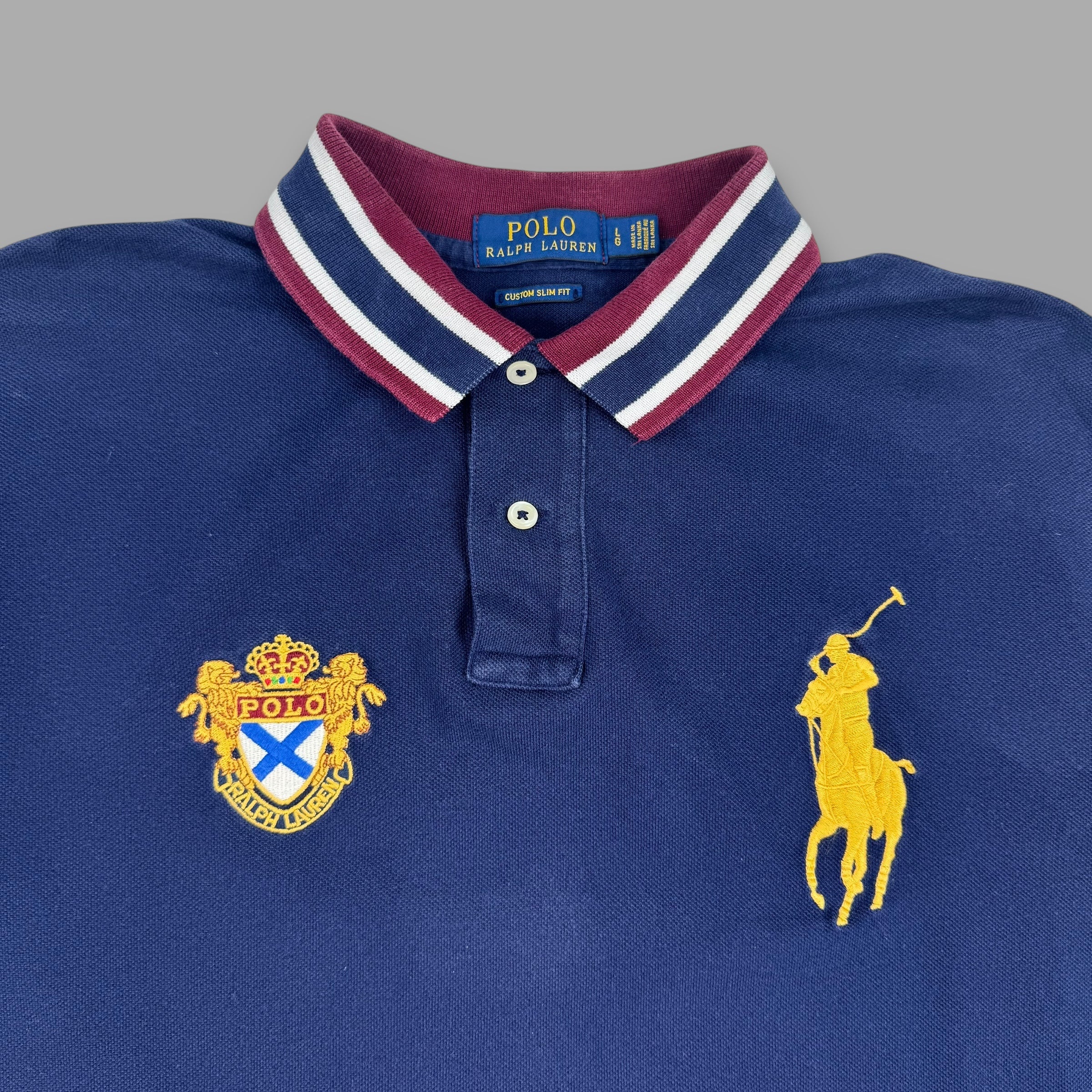 Ralph Lauren 2000's embroidered big pony polo shirt (L)