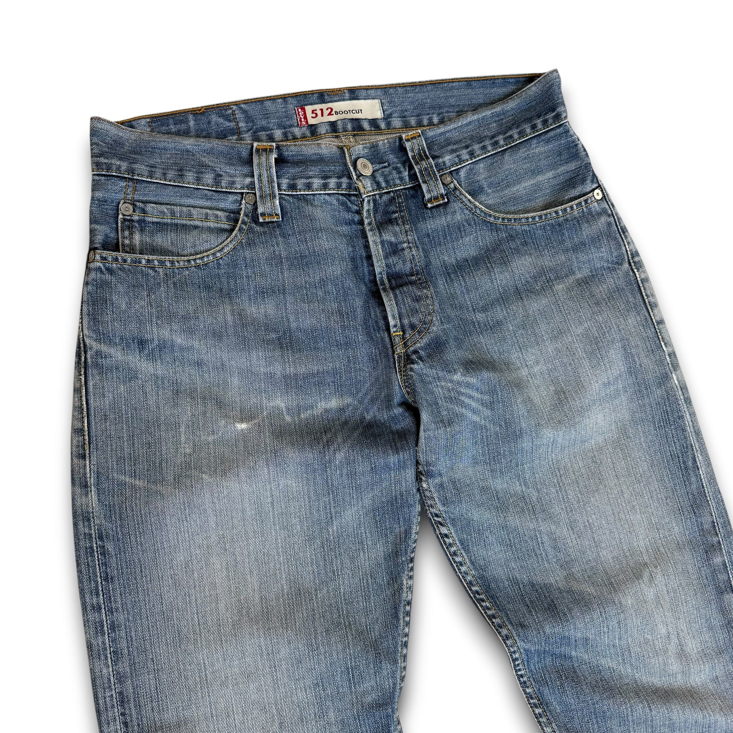 Levi's 512 2000's faded washed relaxed fit denim bootcut jeans (S)