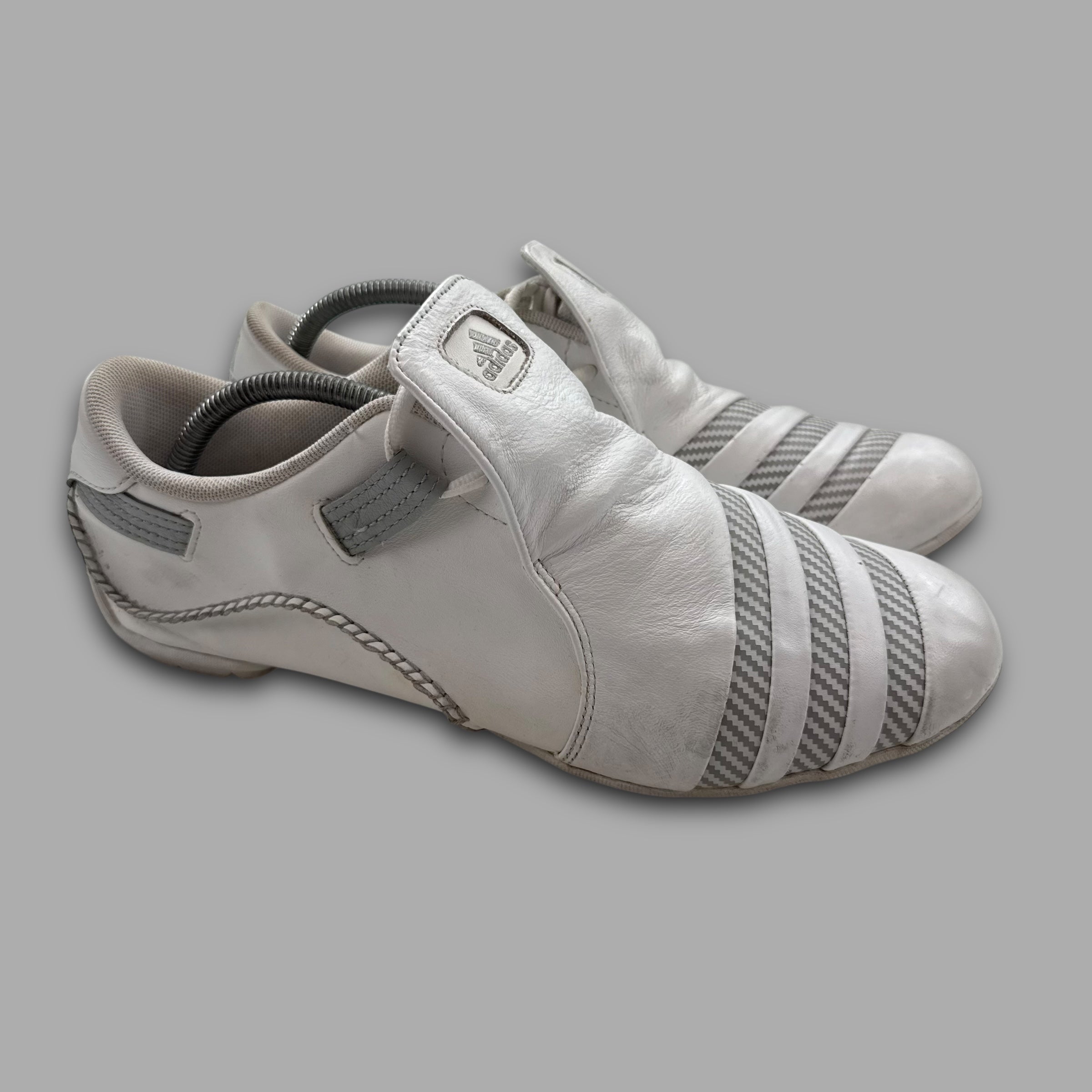 Adidas mactelo 2011 leather 'white and grey' slip on (UK10.5)