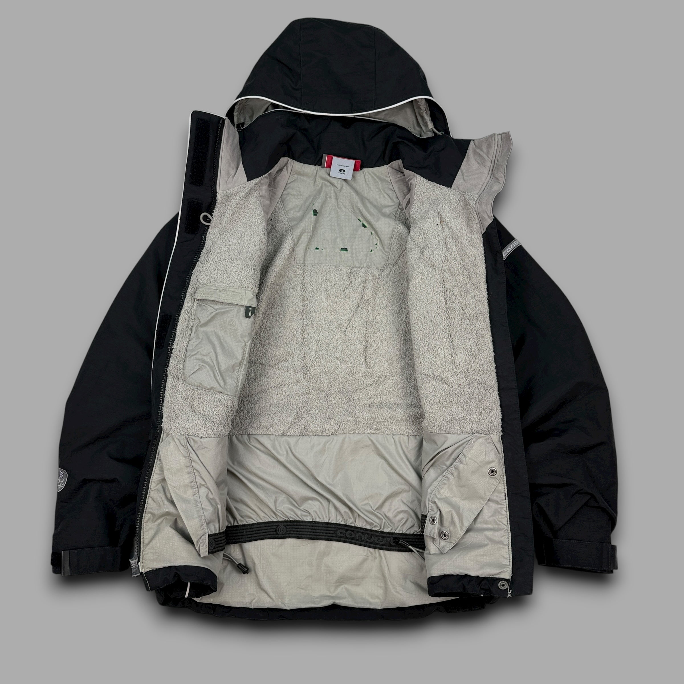 Columbia convert 2000's technical pinstripe vented softshell ski jacket (S)