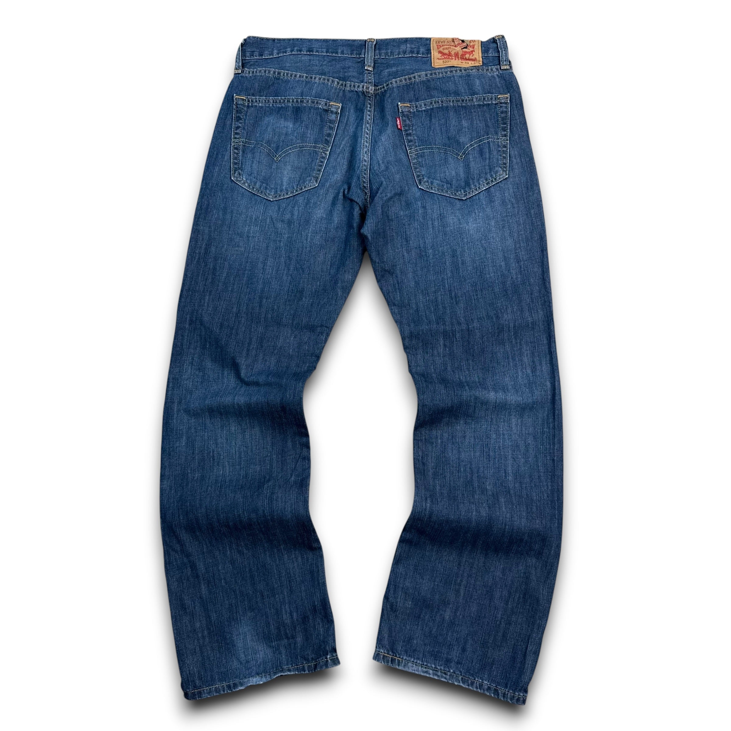 Levi's 527 2000's distressed faded denim bootcut jeans (S)