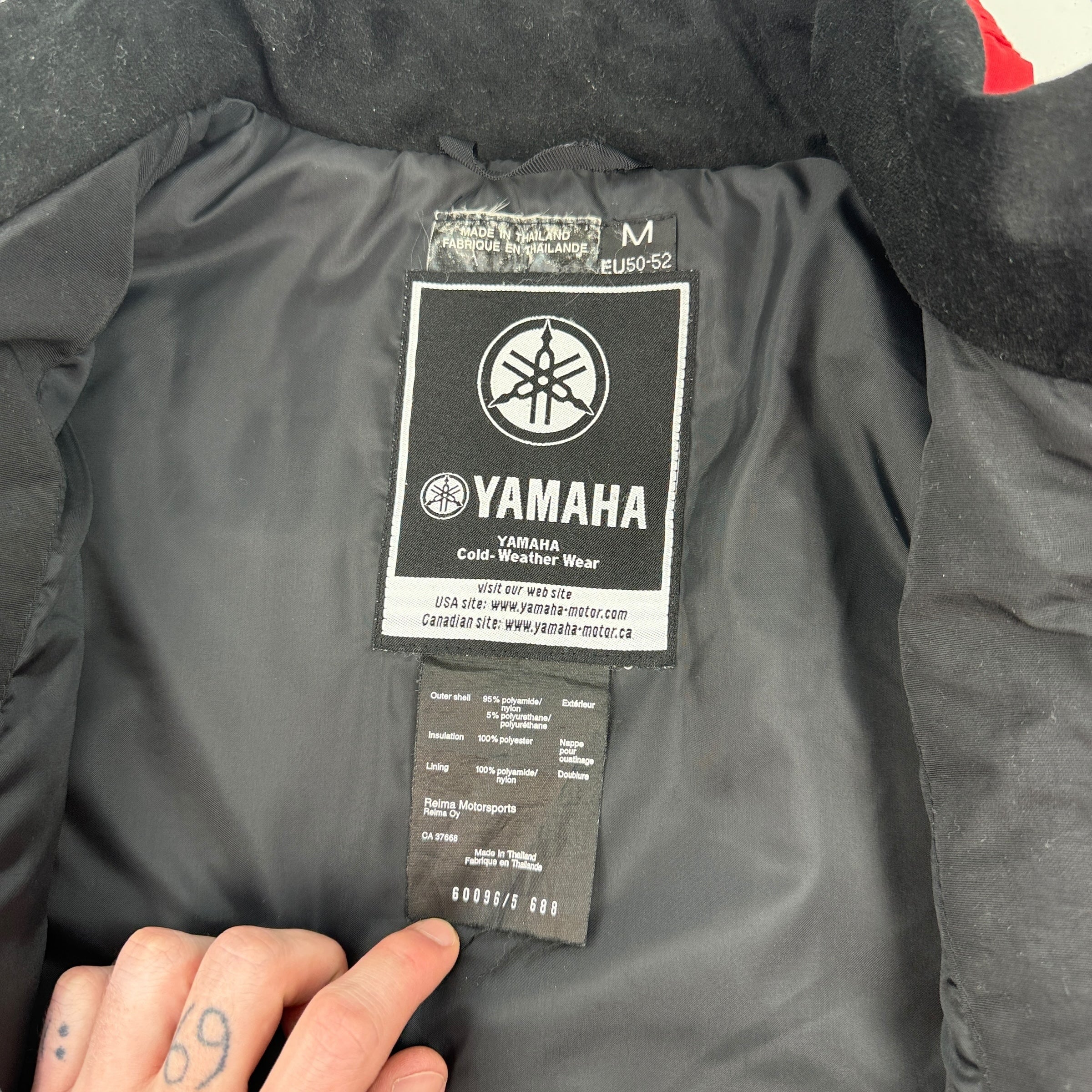 Yamaha 2000's technical cordura panelled biker jacket (M)