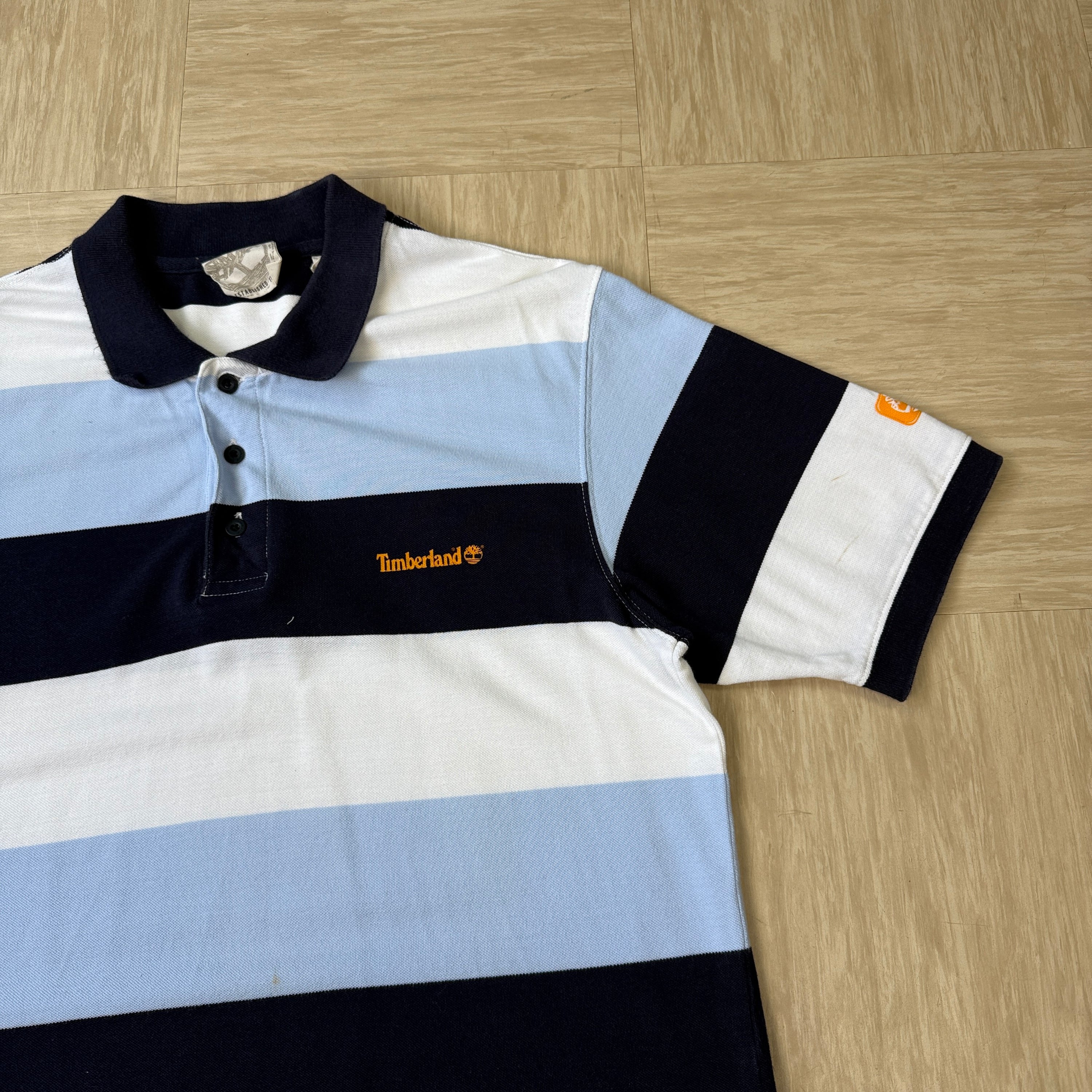 Timberland 2006 horizontal striped polo shirt (L)