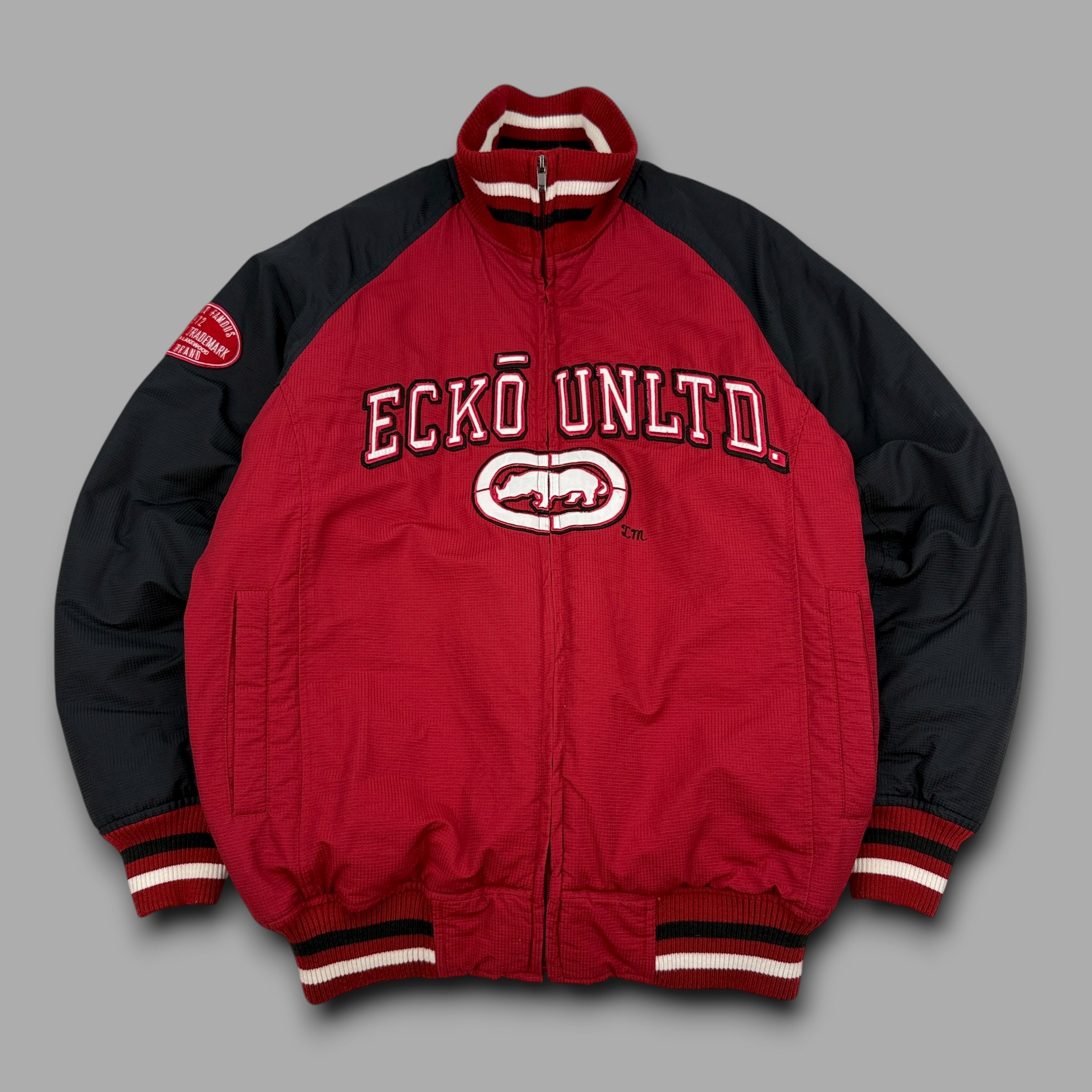 Ecko 2000's technical zip up nylon bomber jacket (M)