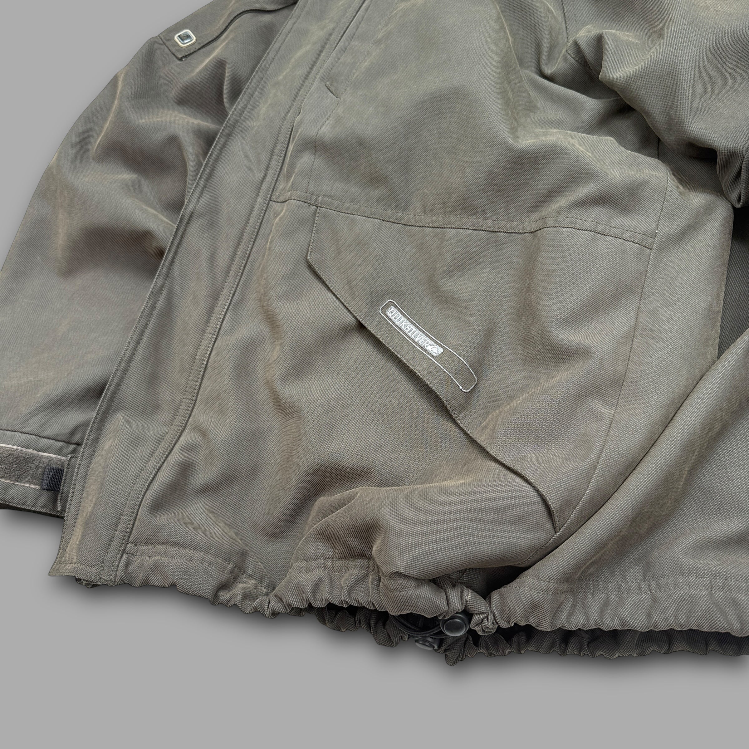Quiksilver 2000's technical multi-pocket parka jacket (L)